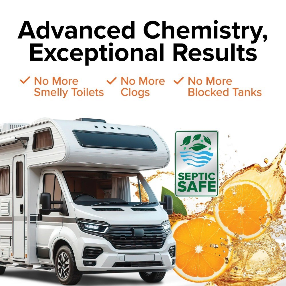Septic Safe RV Toilet Treatment 1 Gallon Orange Waste Tank Cleaner