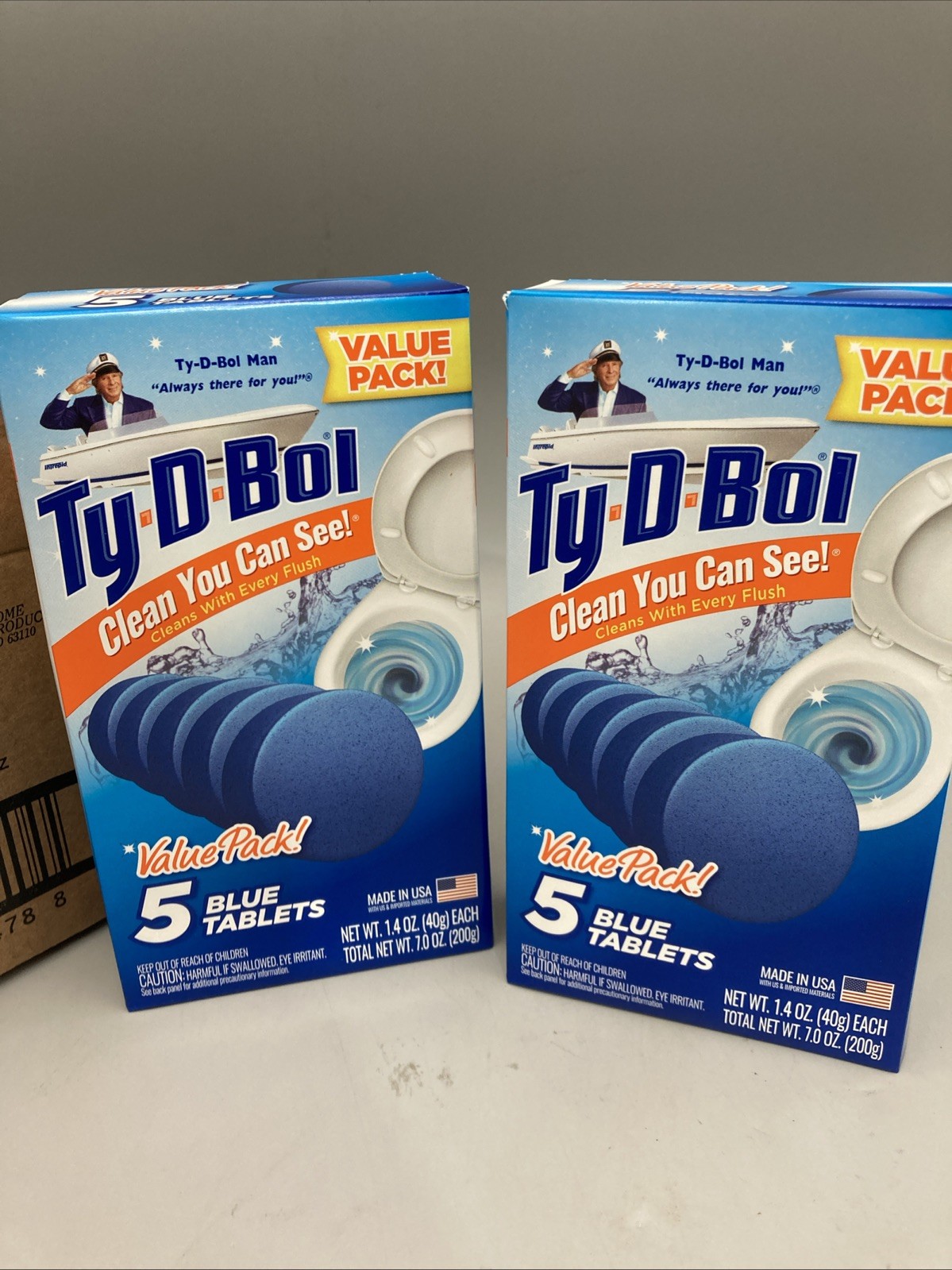 2 Pack x5 Ty-D-Bol Toilet Bowl Cleaner Continuous Blue Tablets New