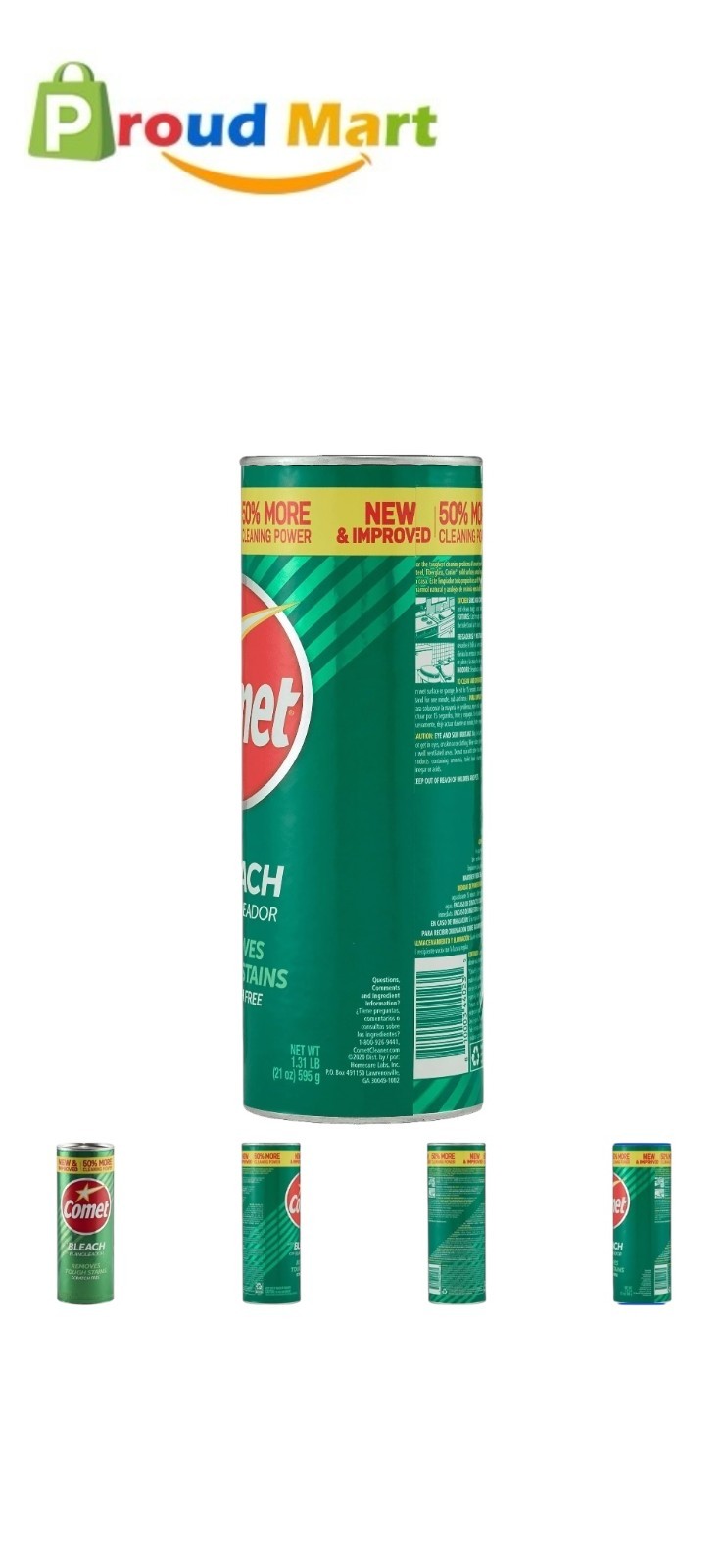 Lot of 12 Comet with Bleach Powder Cleaner All Purposes Stain Remover 21 oz Each