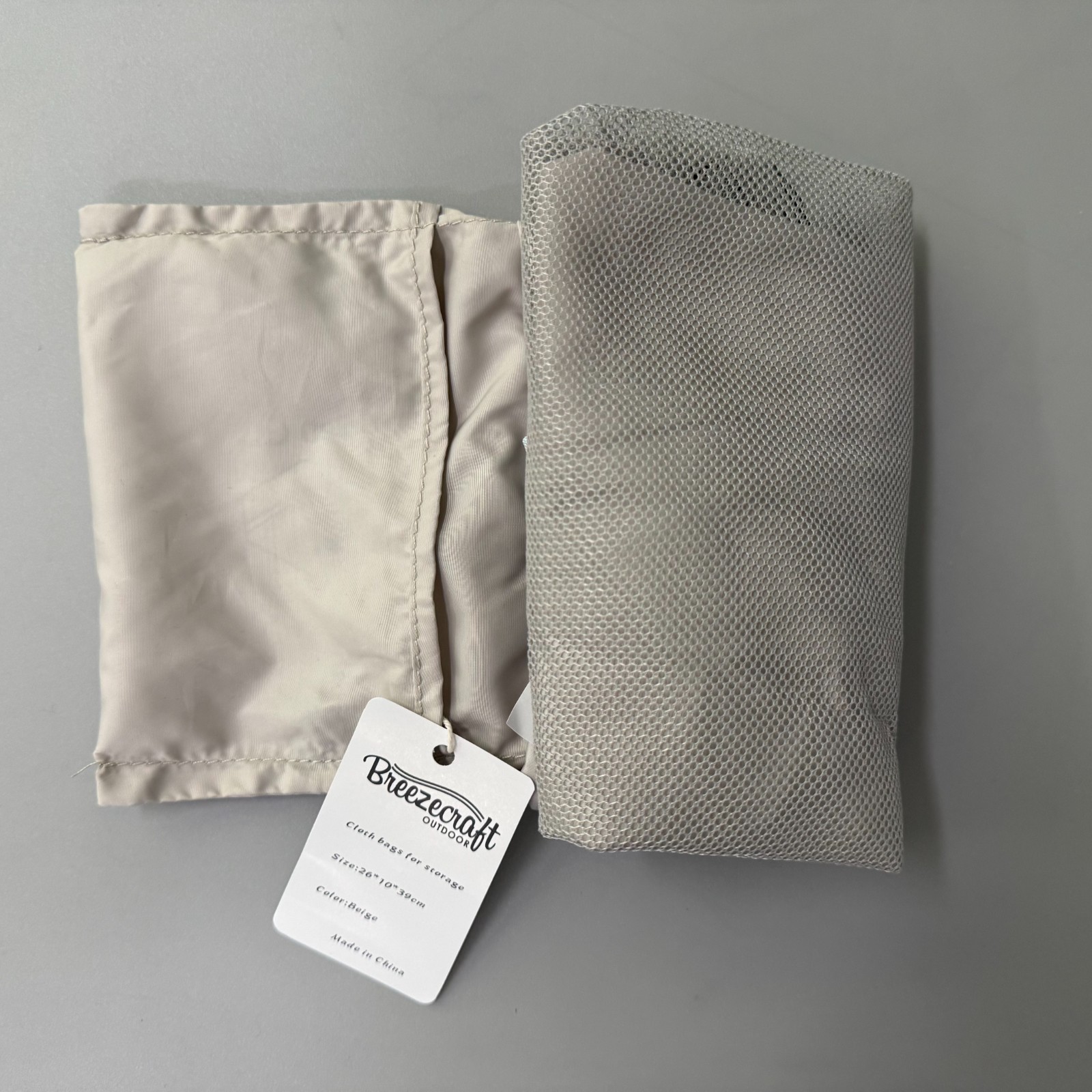 BREEZECRAFT OUTDOOR Cloth Bags for Storage, Large Reusable Mesh Storage Bag
