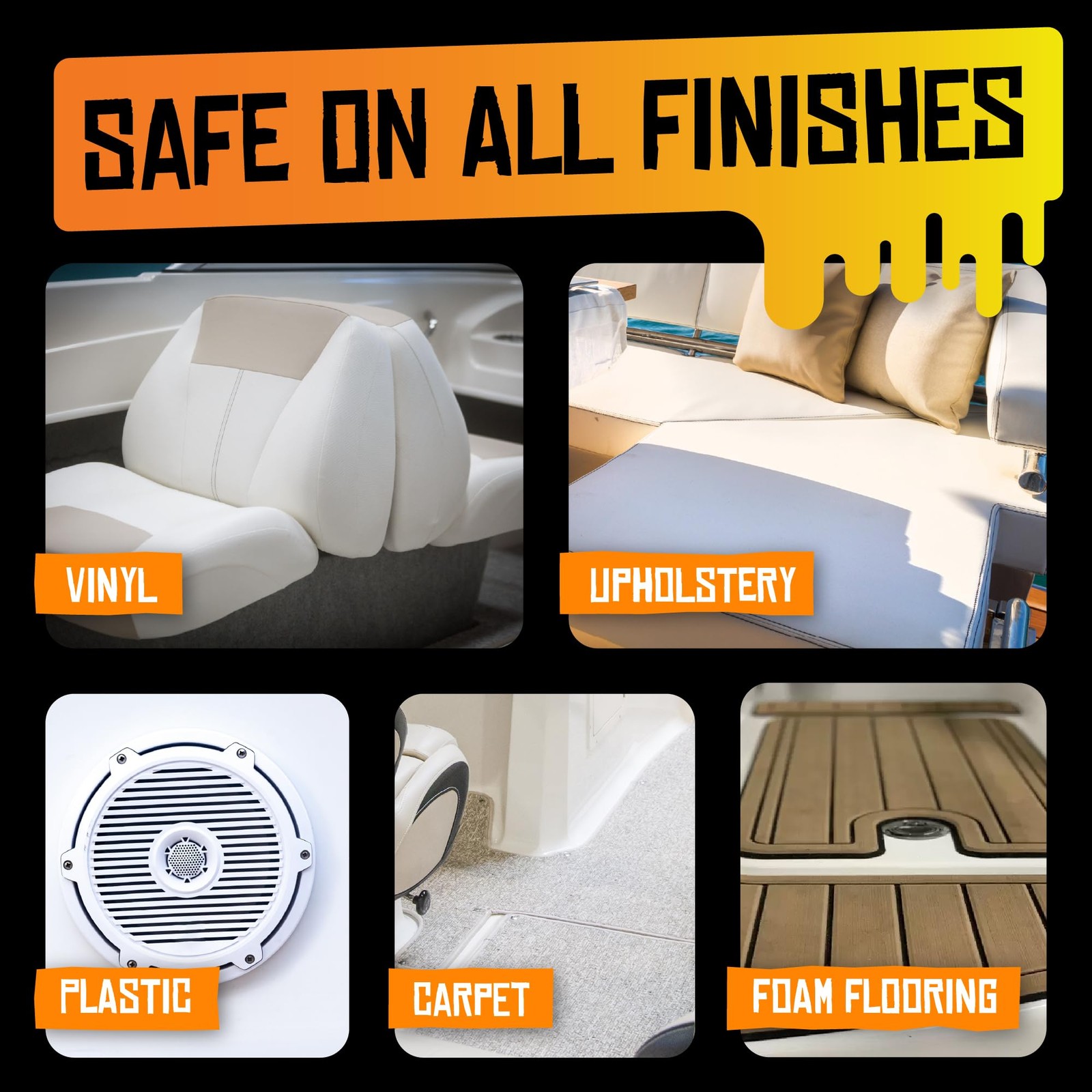 Boat Interior Cleaner Protectant Spray Vinyl Seats Upholstery UV Ceramic 32oz