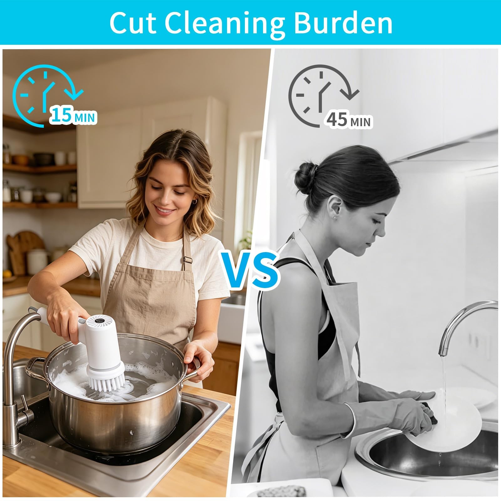 Spin Scrubber,Cordless Bathroom Cleaning Brush with IPX7 Full Body Waterproof…