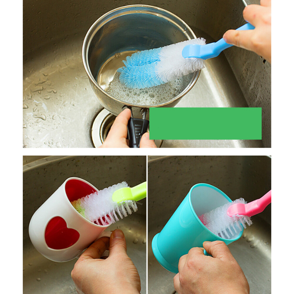 30 .5CM Long Handle Brush Cup Washing Bottle Cleaning Brushes for Bottles