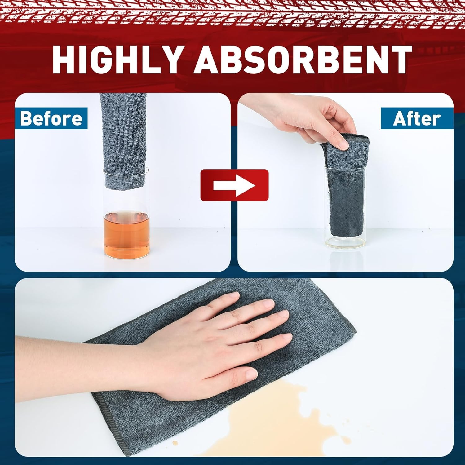 Microfiber Cleaning Cloths Bulk-, Gray Microfiber Towels for Cars,