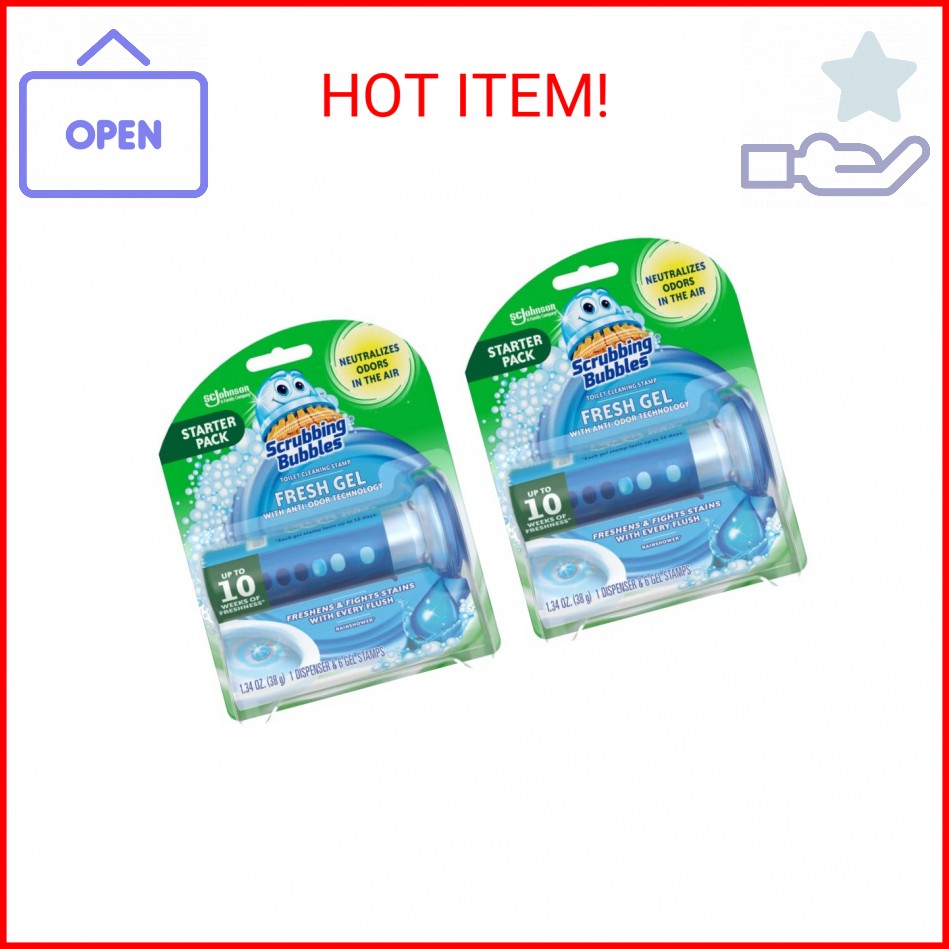 Scrubbing Bubbles Fresh Gel Toilet Bowl Cleaning Stamps, Helps Keep Toilet Clean