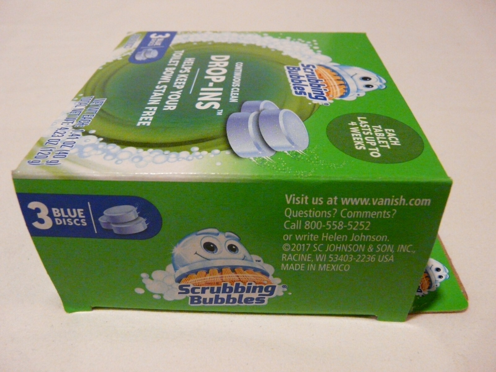 Scrubbing Bubbles Continuous Clean Drop Ins 1 pkg 3 blue discs