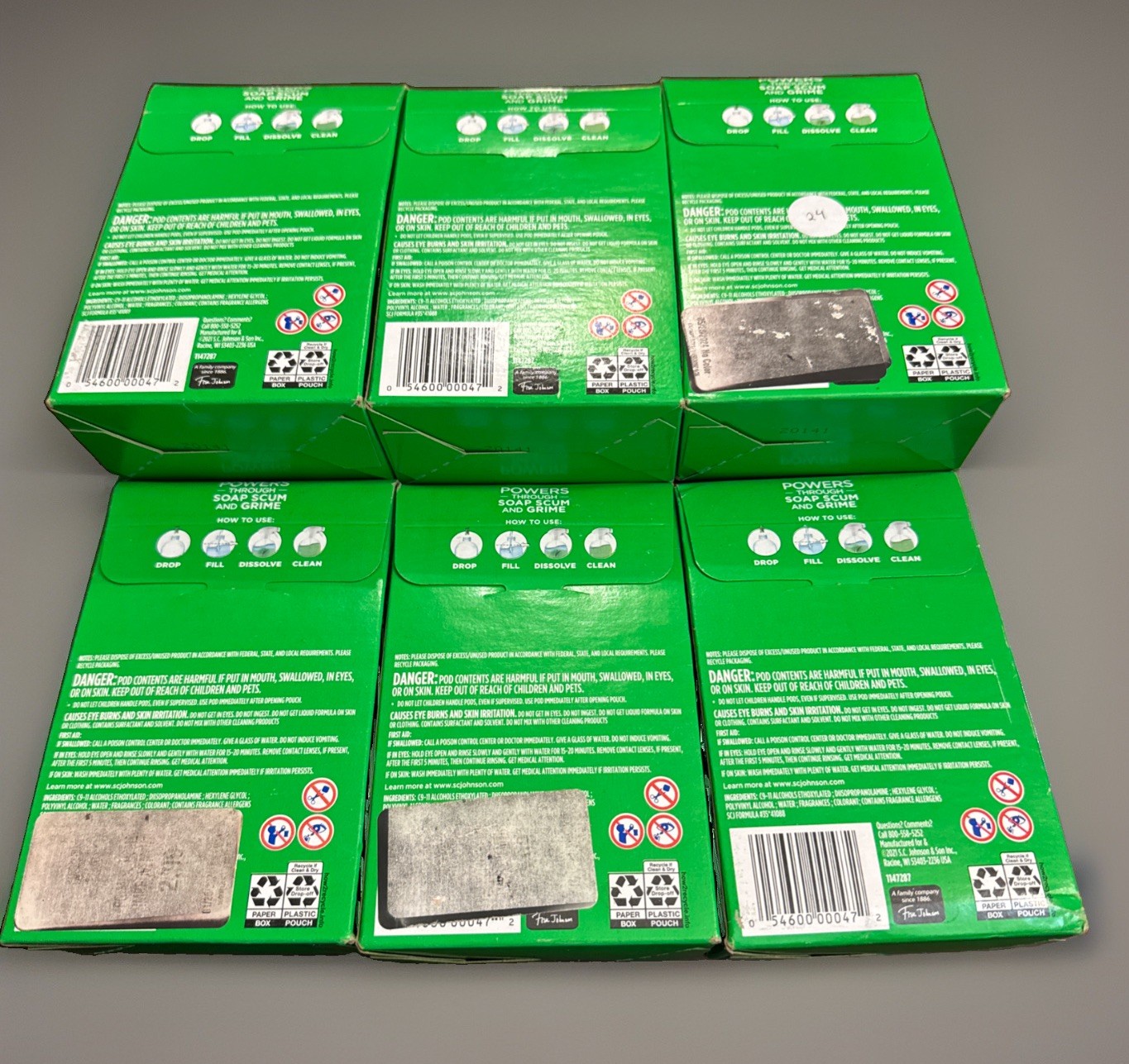 Set of 6 Scrubbing Bubbles Dissolve Concentrated Pods Bathroom Cleaner (12 Pods)