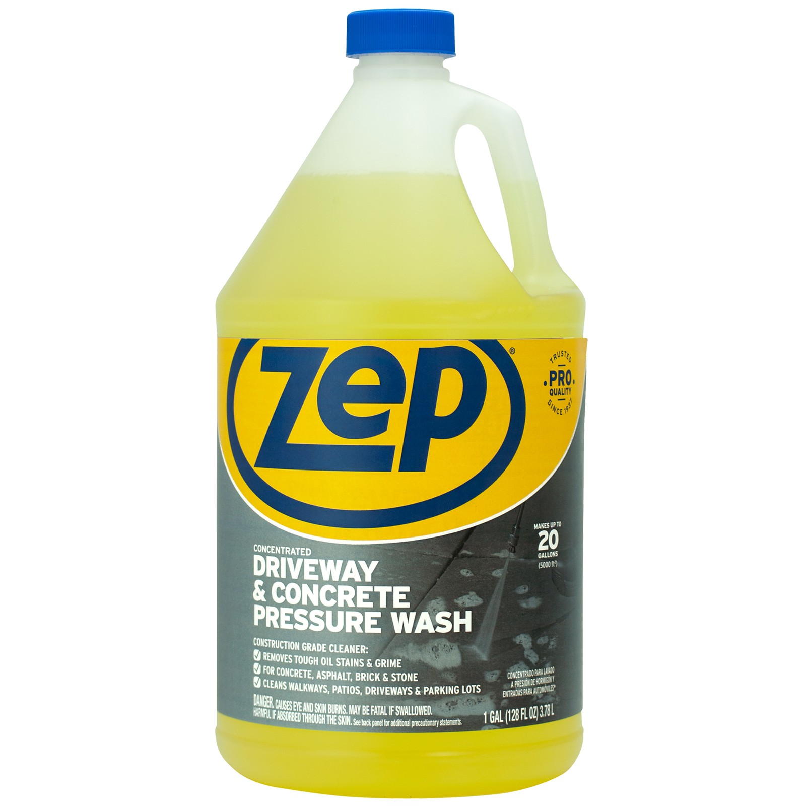 Zep Driveway and Concrete Pressure Wash Cleaner Concentrate – 1 Gal (Case of 4)