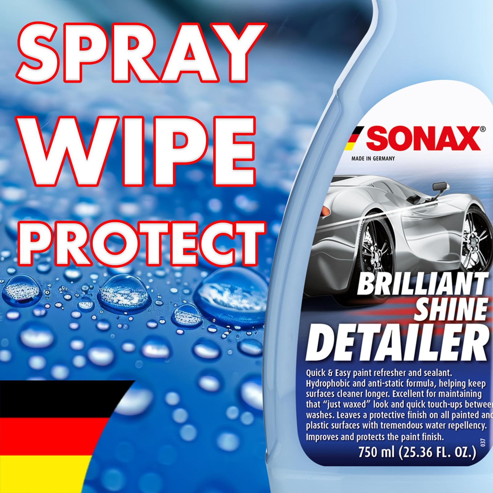 Brilliant Shine Detailer 287400 | High-Gloss Quick Detailer | Enhances Paint …