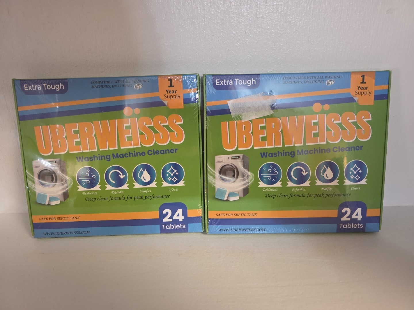 Washing Machine Tablets 2 Pack, 48 Ct, Uberweisss