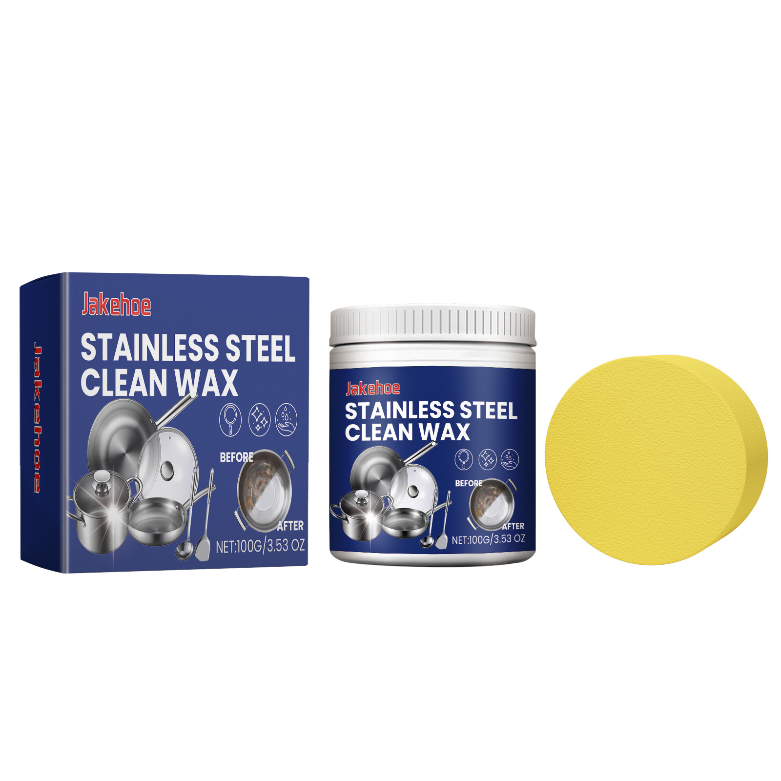 Stainless Steel Cleaning Paste Metal Polish for Cookware Kitchen Stovetop