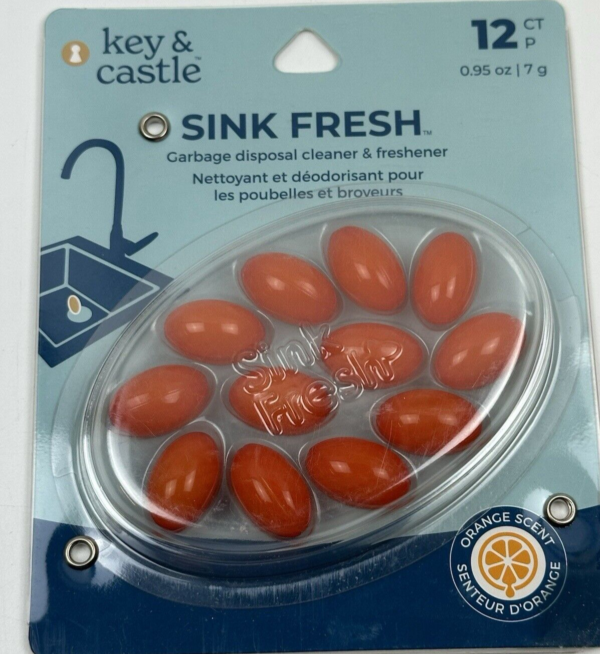 Sink Fresh Orange Scent Garbage Disposal Cleaner & Deodorizer 12 Treatments
