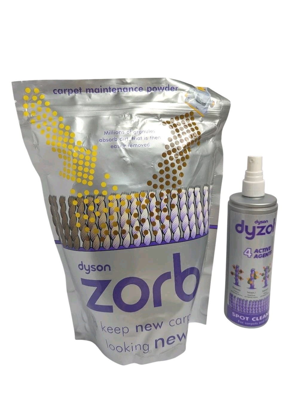 Dyson Zorb Carpet Cleaner Powder & Dysolv Spray Stain Remover