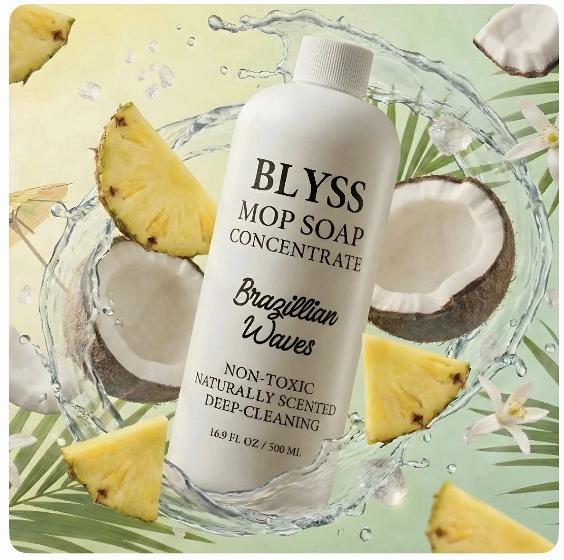 Blyss Mop Soap Brazilian Waves 16.9 Fl Oz Exp. 2029 New