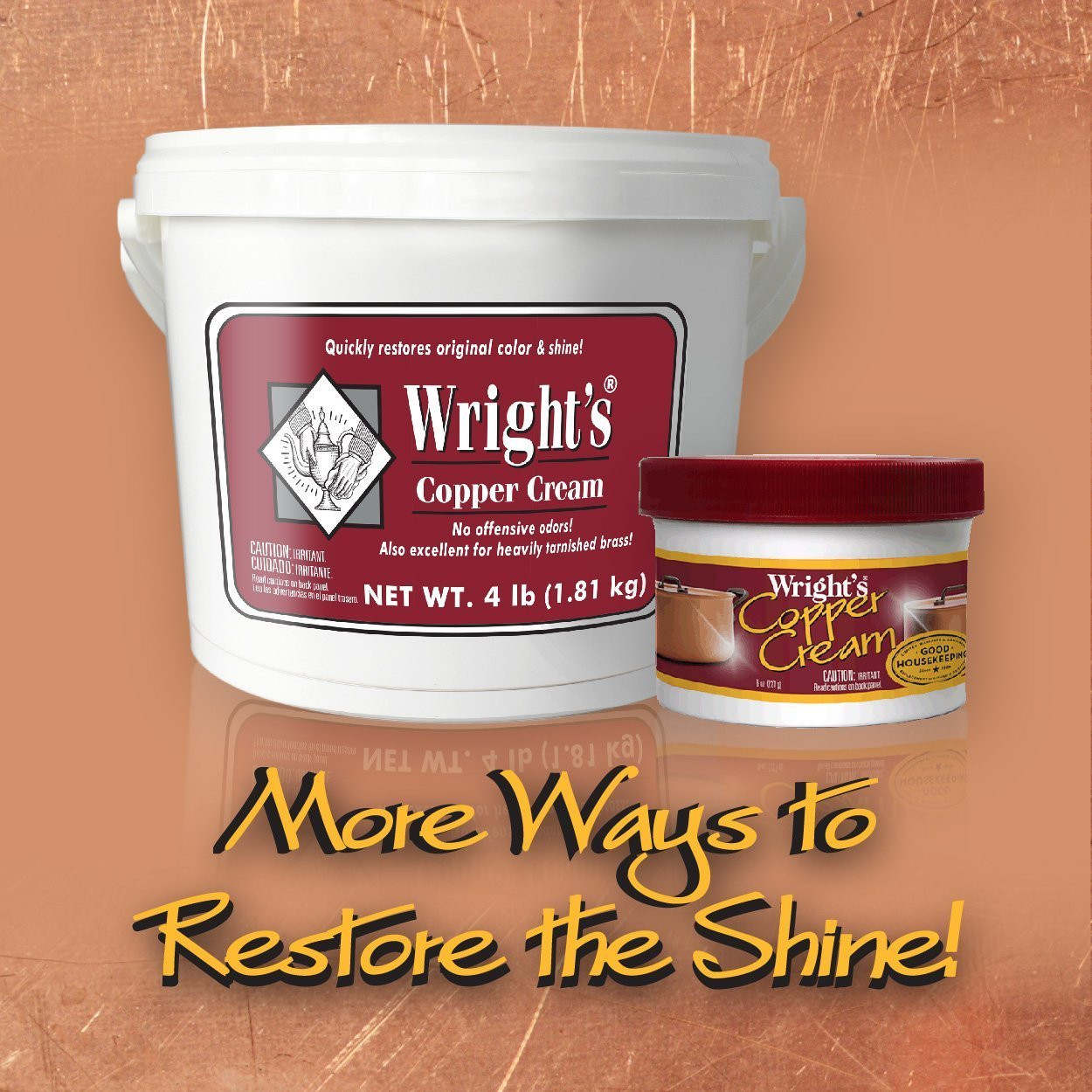 Copper, Brass Cream Cleaner – 8 Ounce – Gently Cleans and Removes Tarnish withou