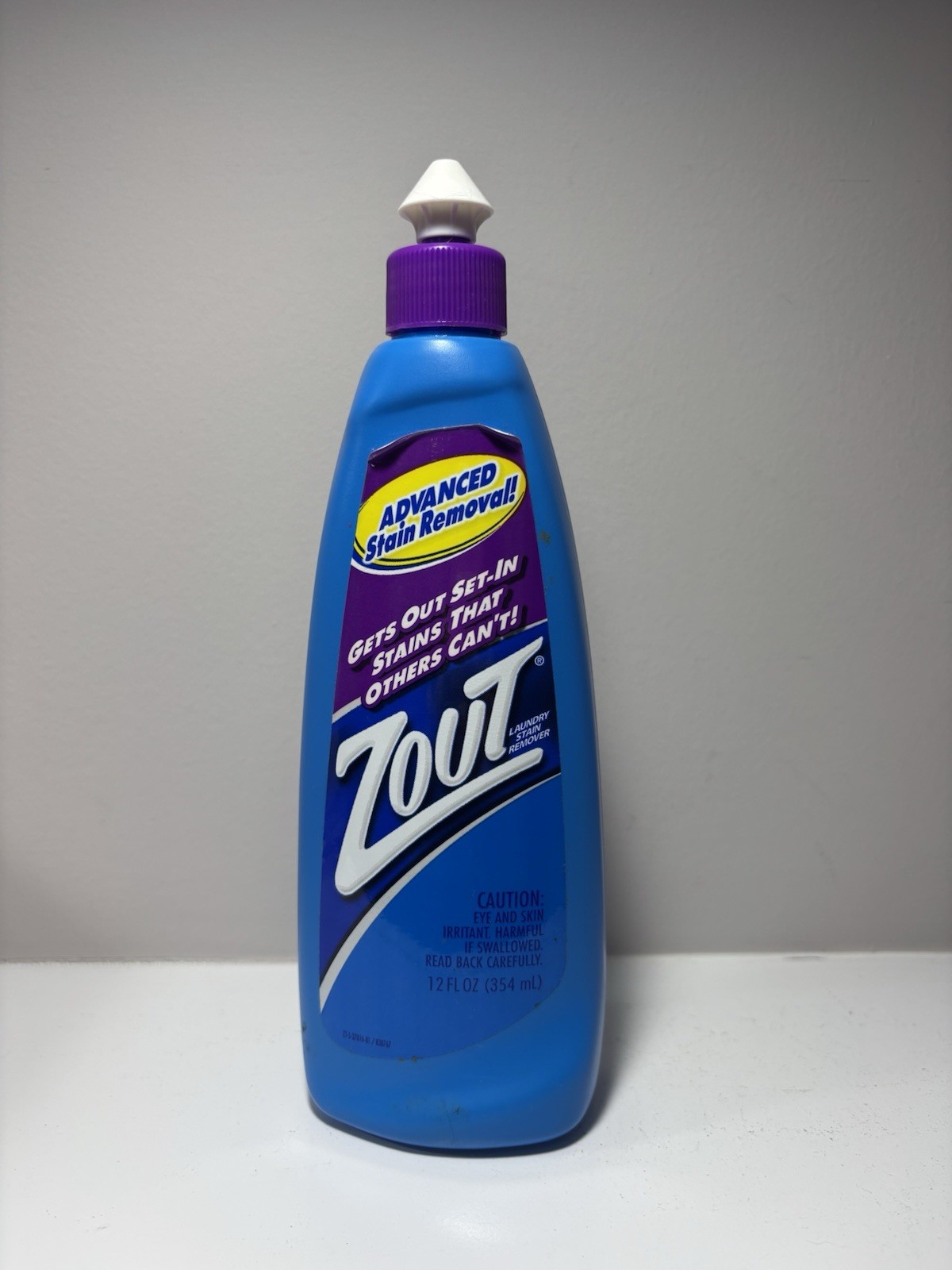 Zout Stain Remover Advanced Stain Removal Full Bottle 16oz Vintage