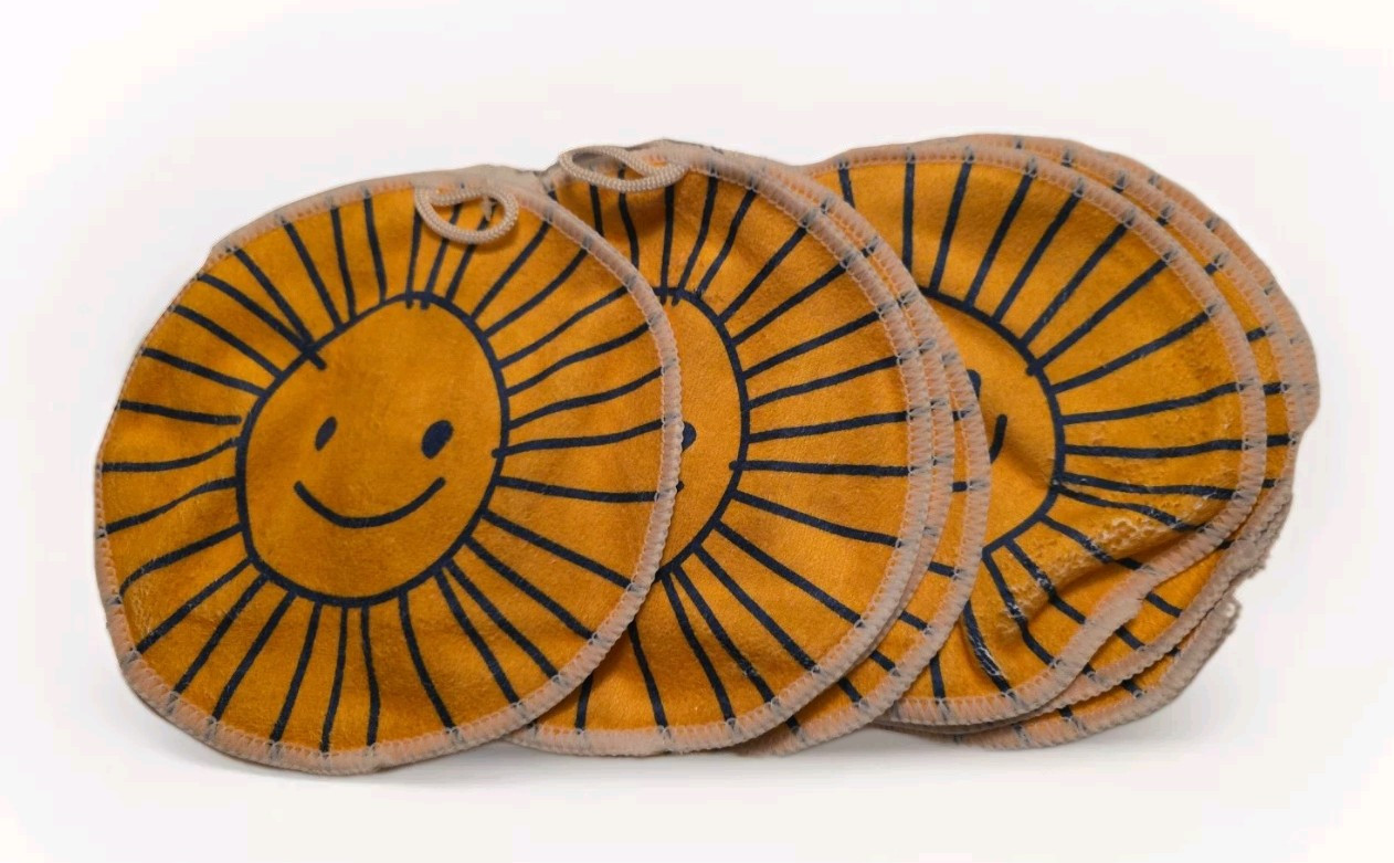 Lot Of 8 NWT Beekman 1802 Happy Place Face Microfiber Cleaning Mitt Sun 7.5″