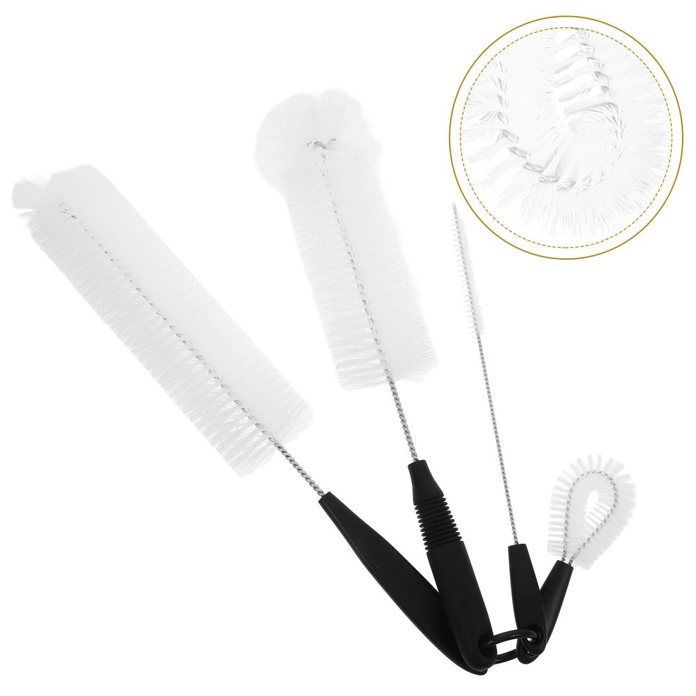 4 Pcs Long Handle Brush Bottle Washing Brushes for Cleaning Soft