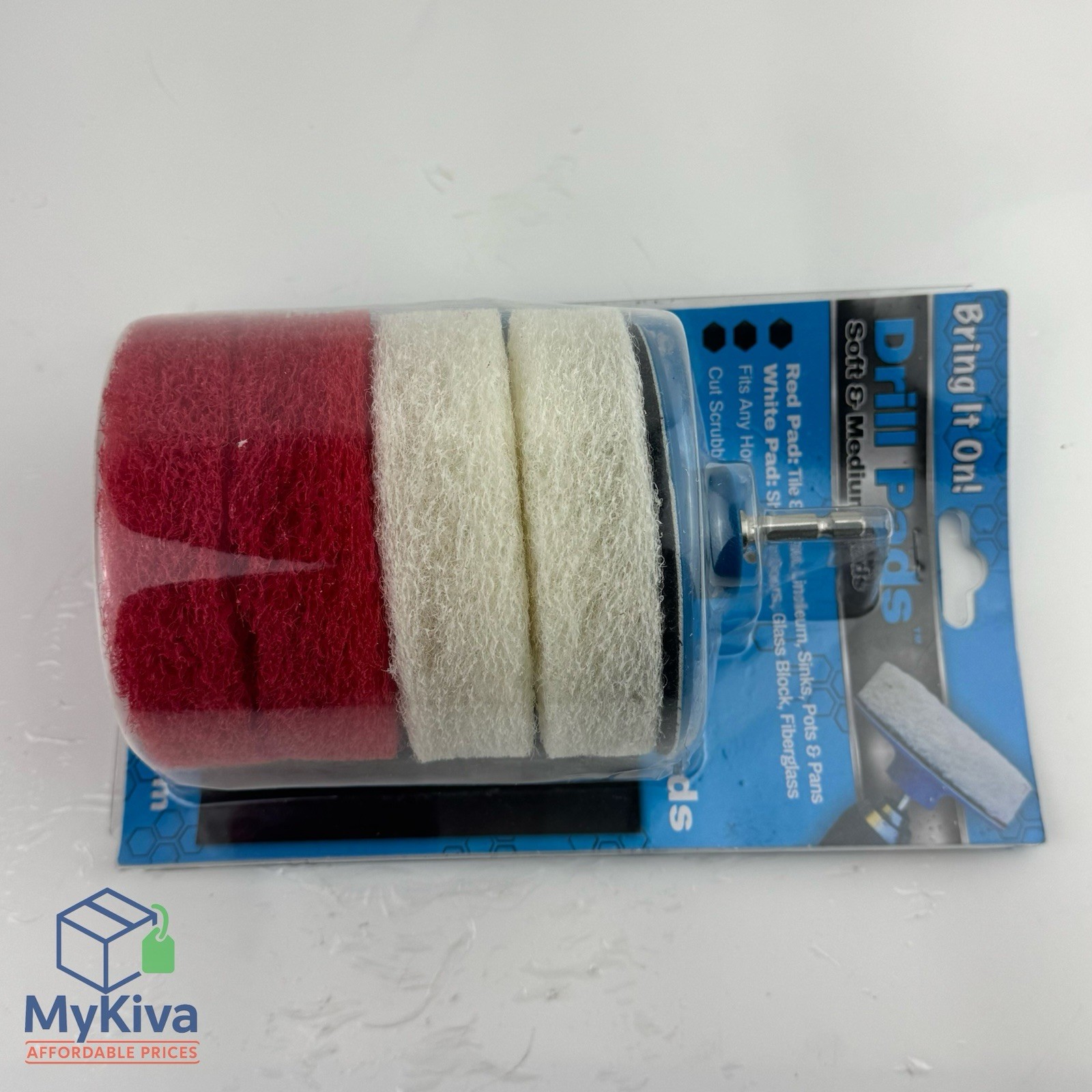 Drill pads Bring It On soft medium scrub kit with drill attachment cleaner