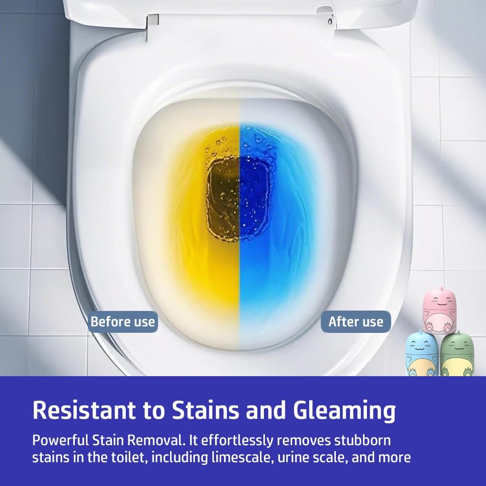 Toilet Bowl Cleaner Tank Drop In Effervescent Tablets Cute Long Lasting 90 Days