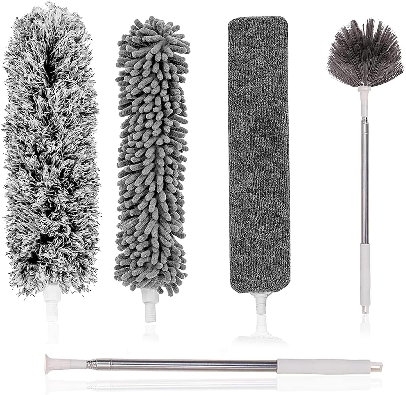 Bendable Microfiber Duster Set with 100” for Home & Car Cleaning