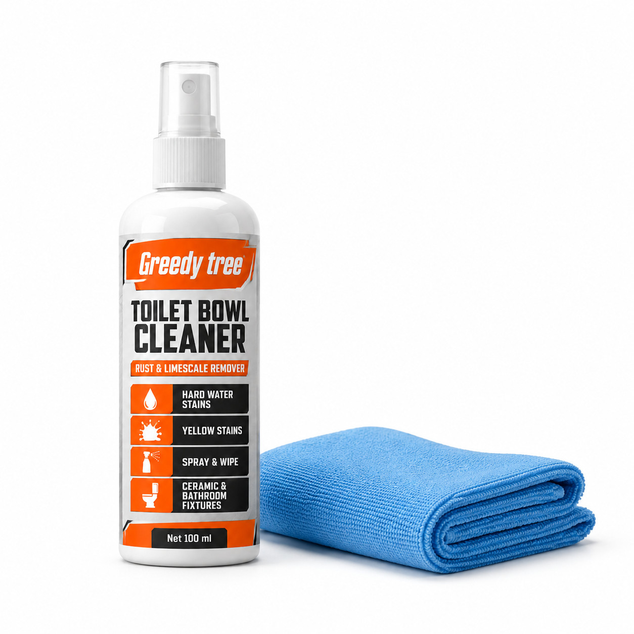 Faucet Water Stain Remover Spray for Rust Scale and Bathroom Shine