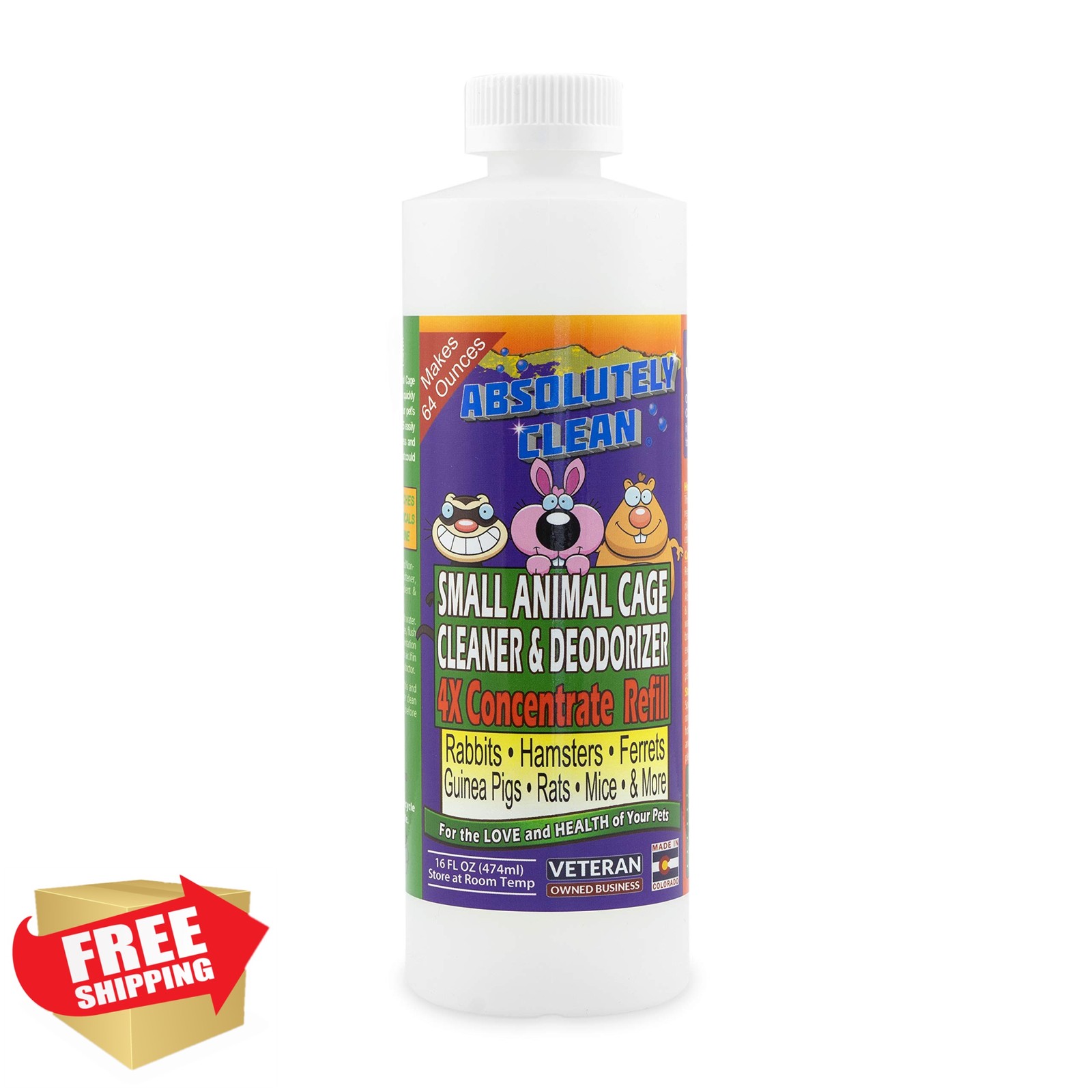Absolutely Clean Cage Cleaner 16oz Concentrate
