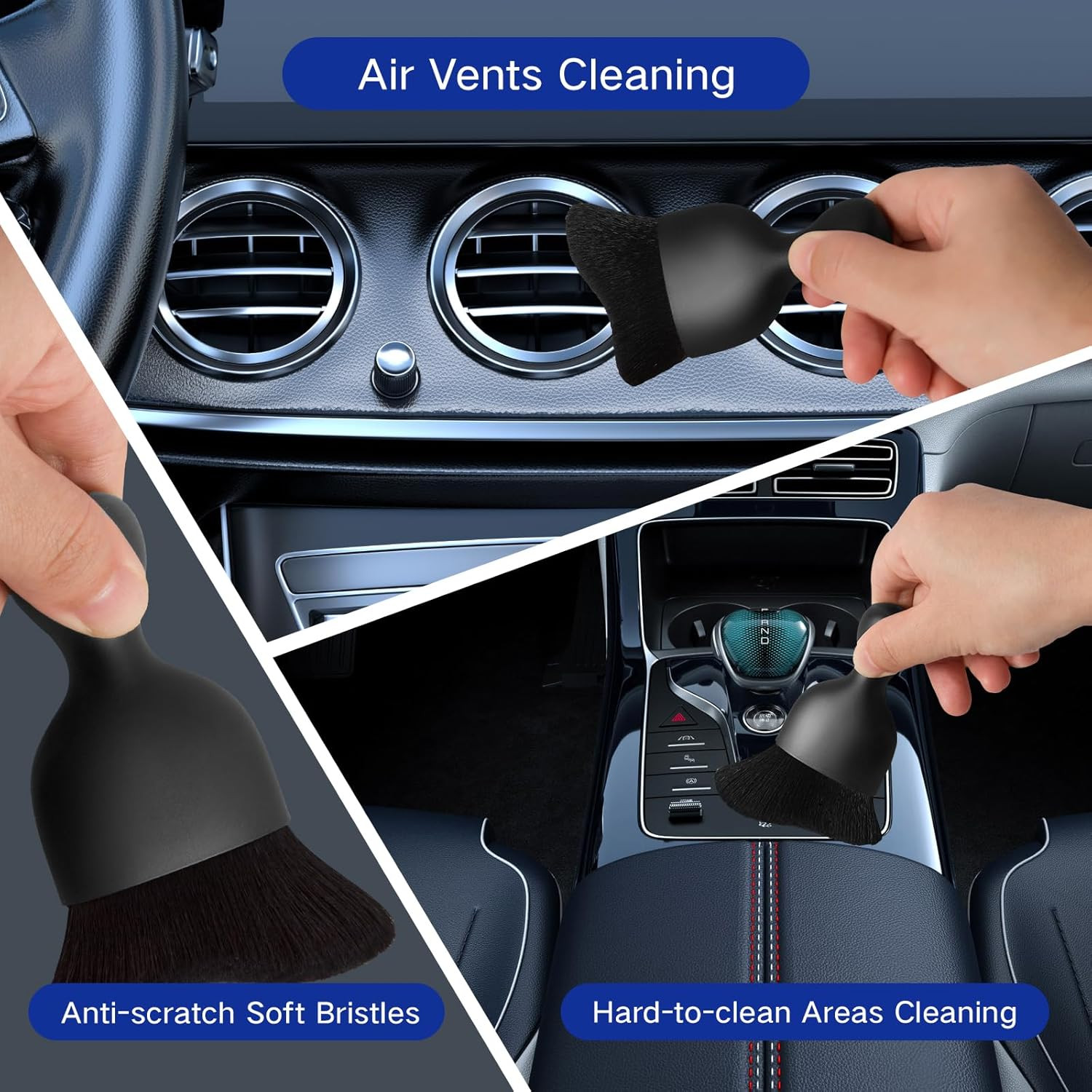 10pcs Windshield Cleaner Tool, Car Window Cleaning Wash Kit with 4 Reusable Micr