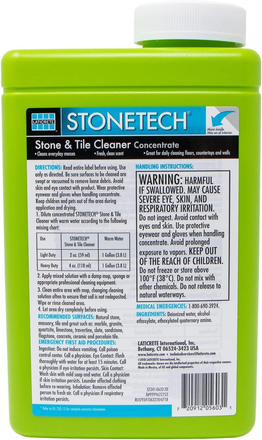 Stone & Tile Cleaner, 1 Quart/32Oz (946ML) Bottle