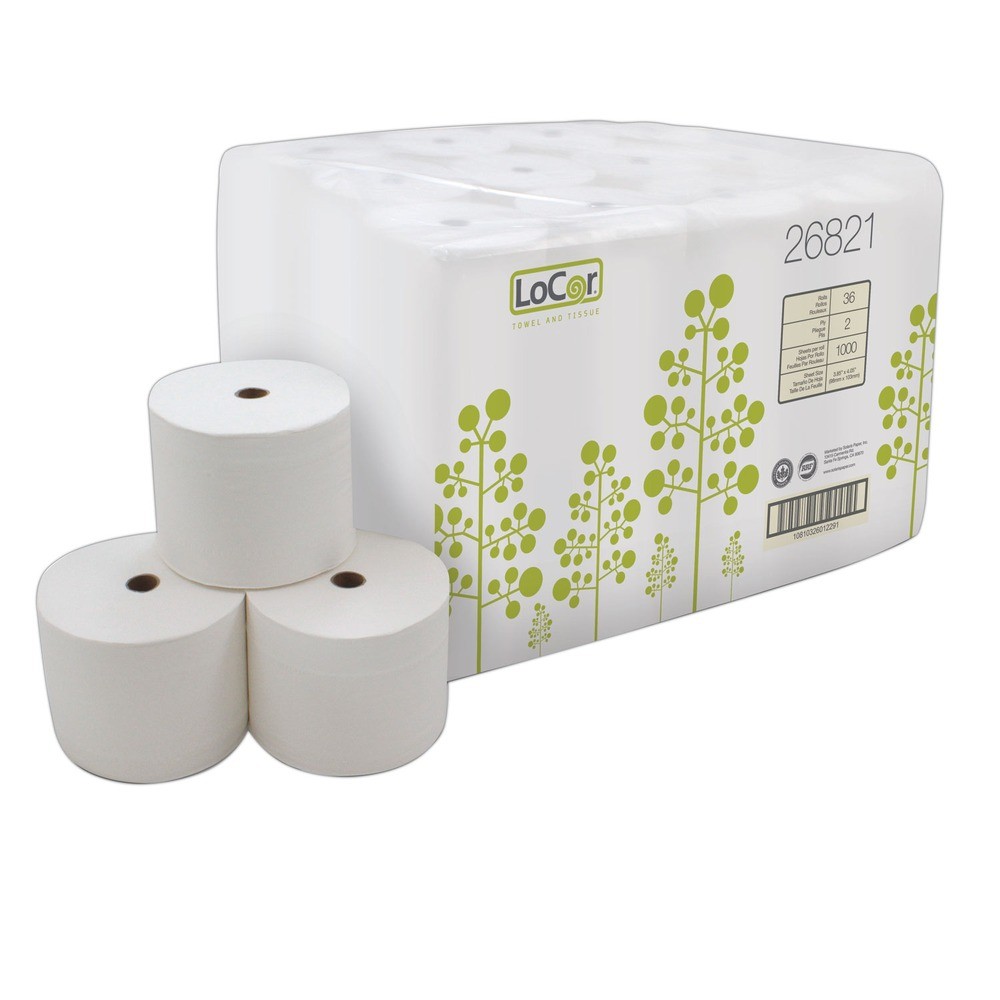 LoCor 26821 High-Capacity Bath Tissue – White (1-Carton) New