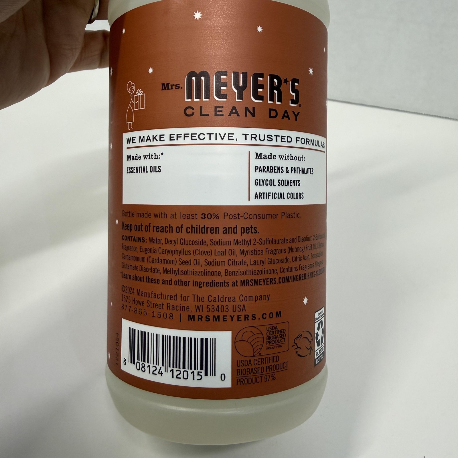 Mrs. Meyer’s Clean Day Multi-Surface Cleaner Gingerbread Brown 16 Fl Oz BrandNew