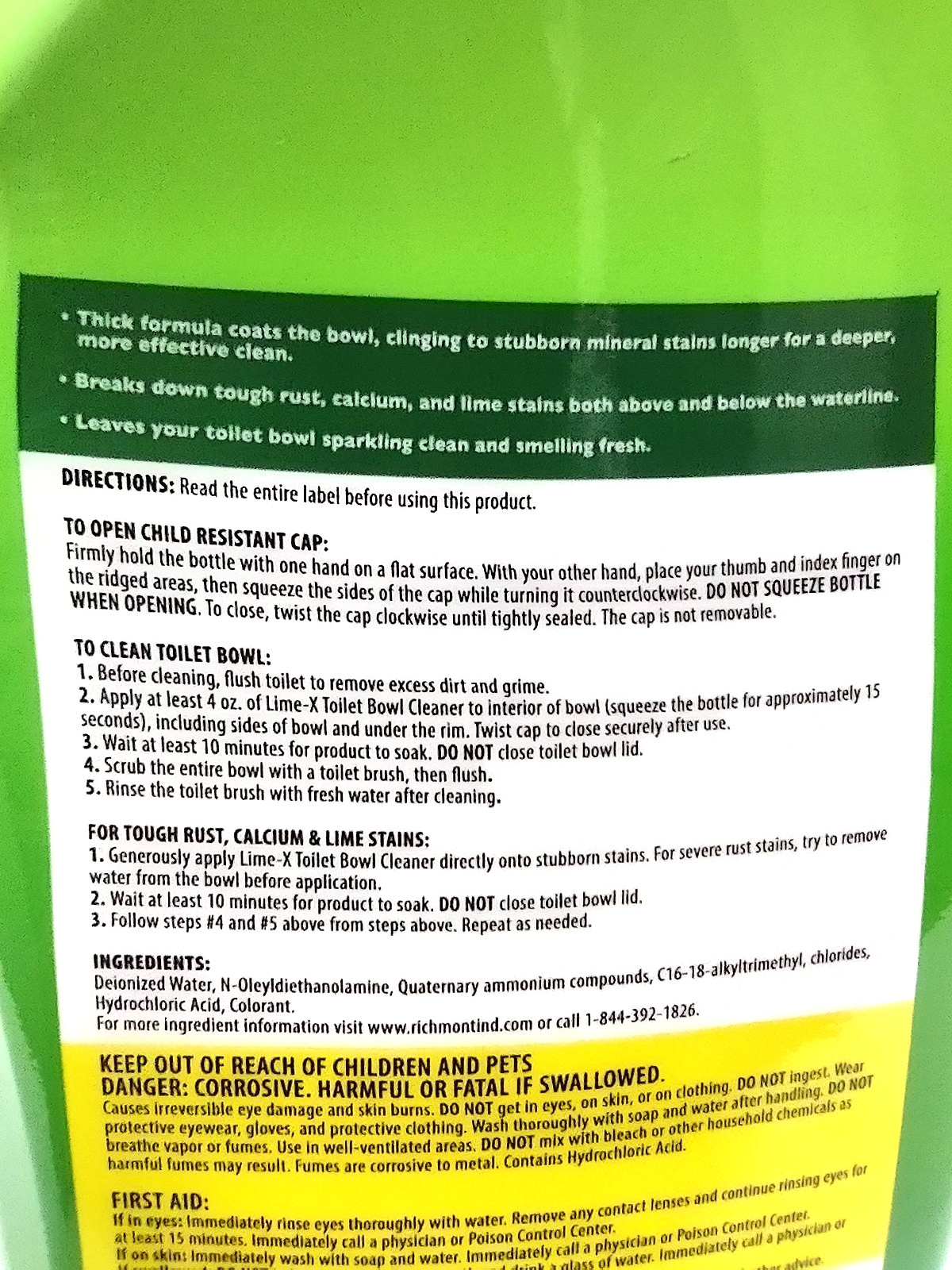 ( 4 ) Lime-x Liquid Toilet Bowl Gel Cleaner, Removes Lime Calcium Rust 16 oz Ea