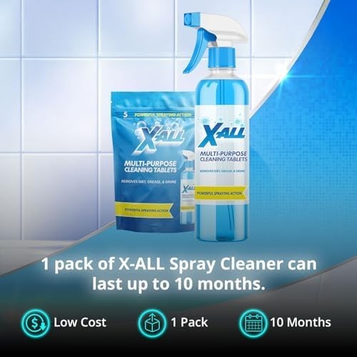 Multi-Purpose Cleaner – Spray Bottle and 5X Cleaning Tablets – Cleaner for Oven,