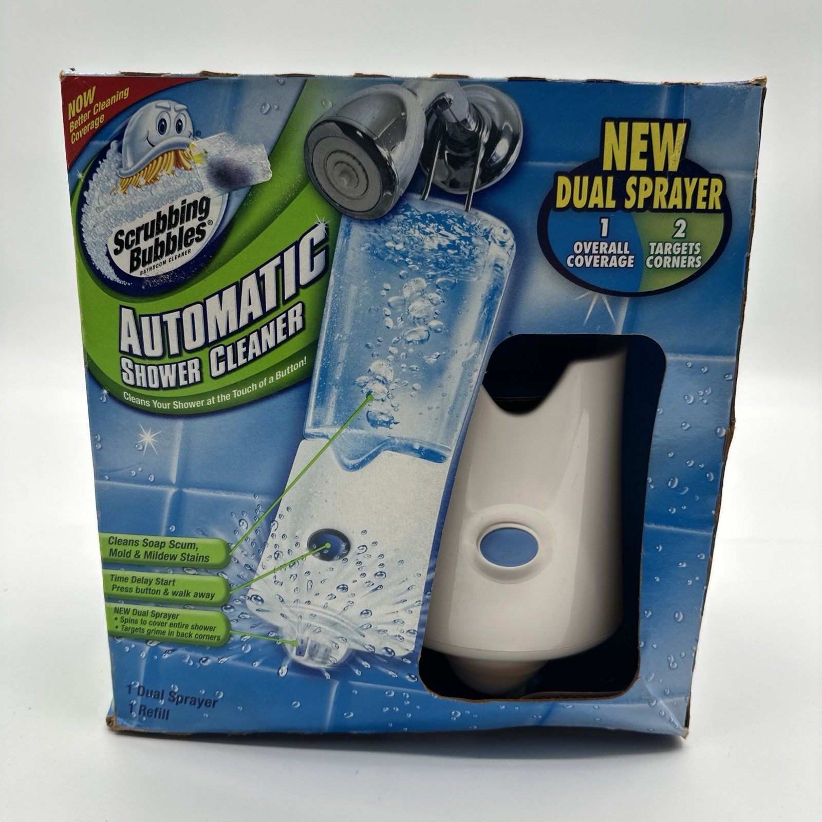 Scrubbing Bubbles Automatic Shower Cleaner Dual Sprayer Starter Kit NEW SEALED