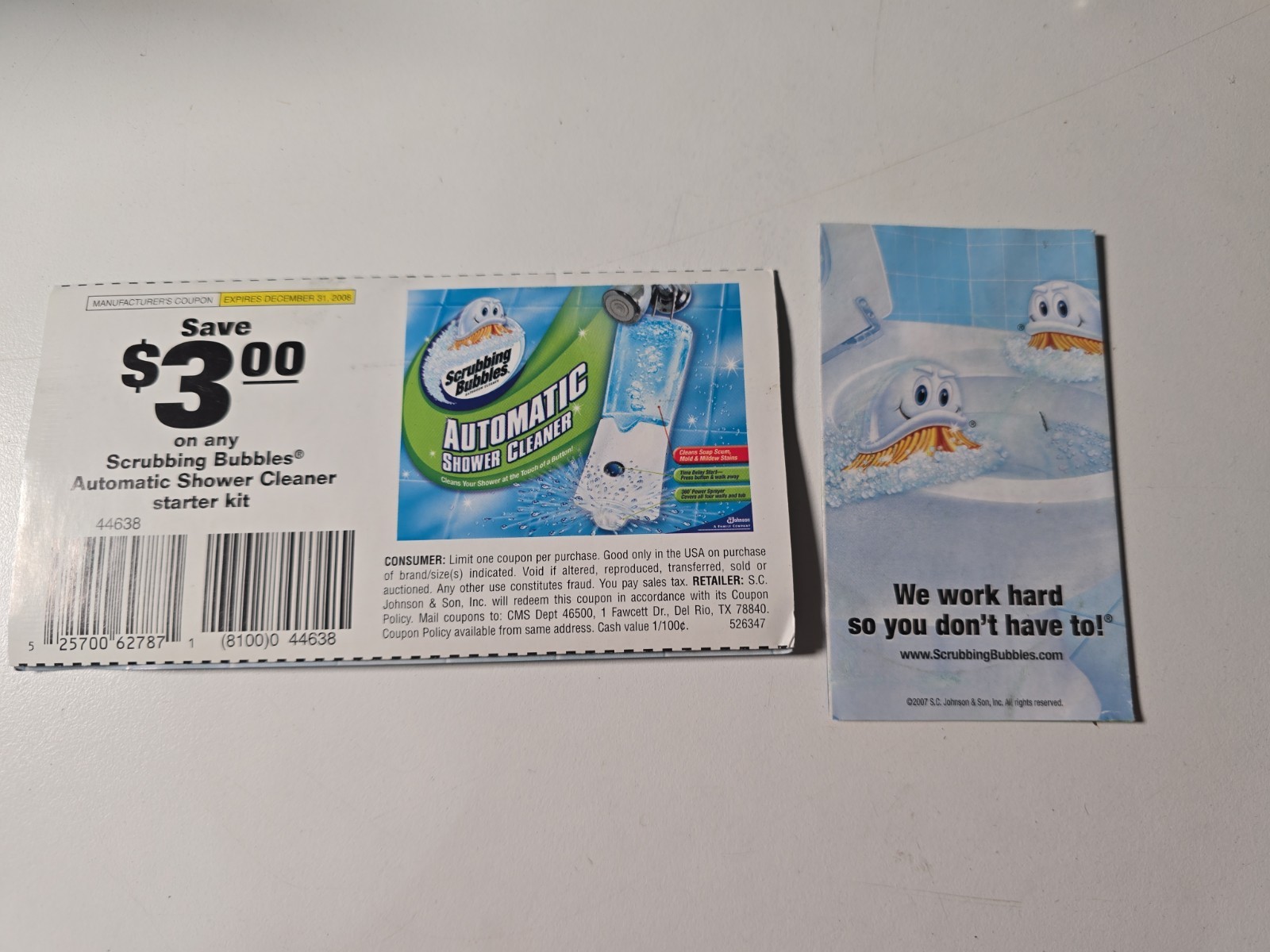 Scrubbing Bubbles Automatic Shower Cleaner Kit 2 x 34 oz Refill Bottles NIB