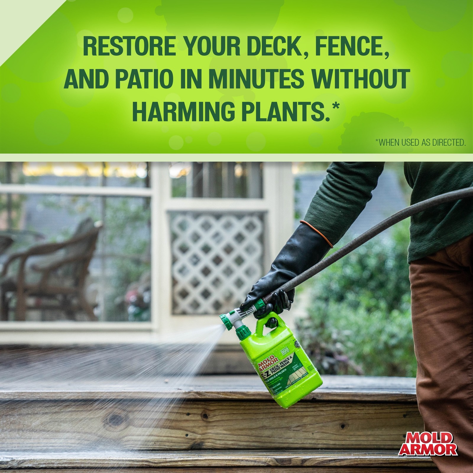 Mold Armor E-Z Deck Wash for Wood Surfaces, Composite Deck & Fence, 64 oz.
