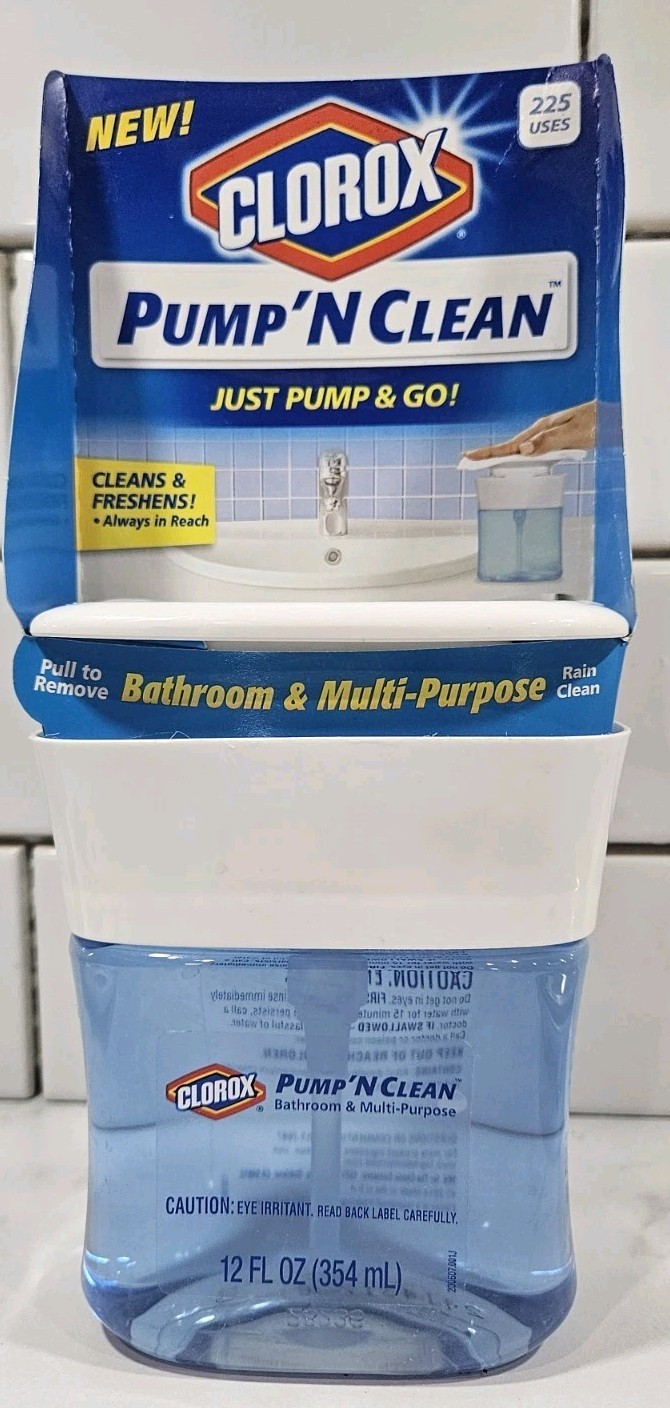 (1) Clorox Pump N Clean BATHROOM & MULTI-PURPOSE Cleaner 12oz RAIN