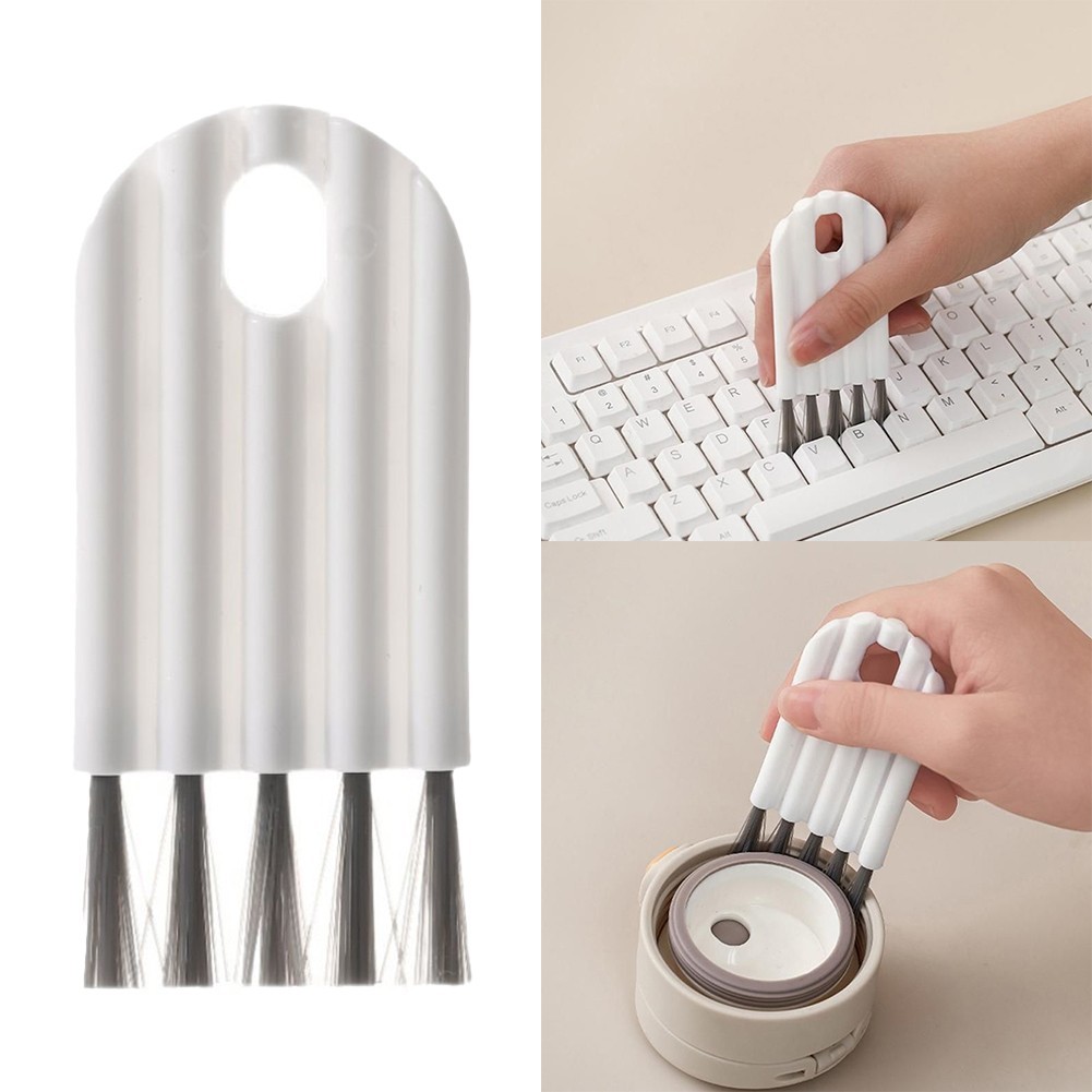 Cleaner Detail Brush White 10cm/4in 1x Polypropylene Plastic Brand New