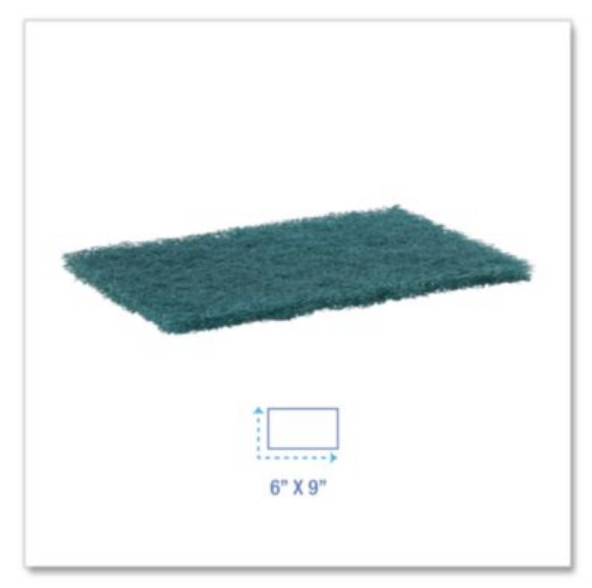 Boardwalk BWK186 Heavy-Duty Scouring Pad, 6 x 9, Green, 15/Carton