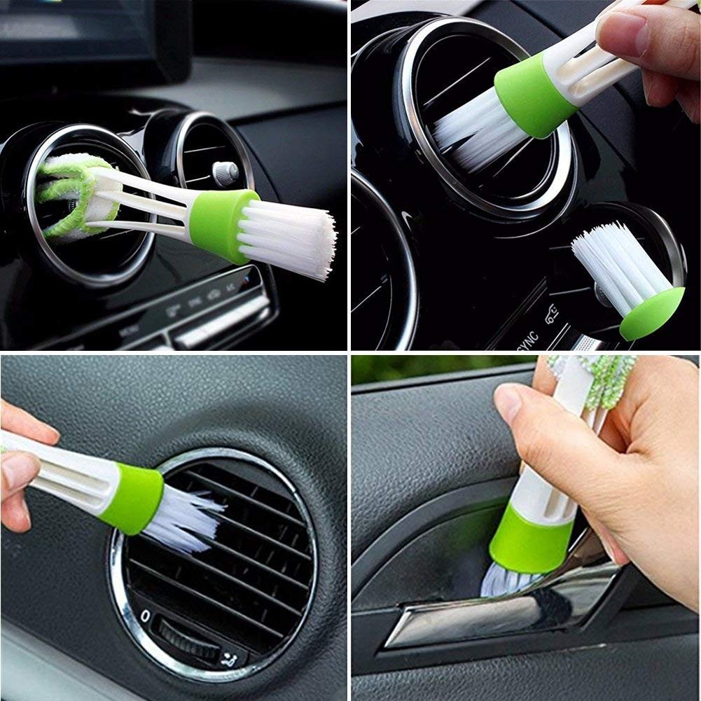 Mini Duster for Car Air Vent 3 Automotive Air Conditioner Cleaner and Brush