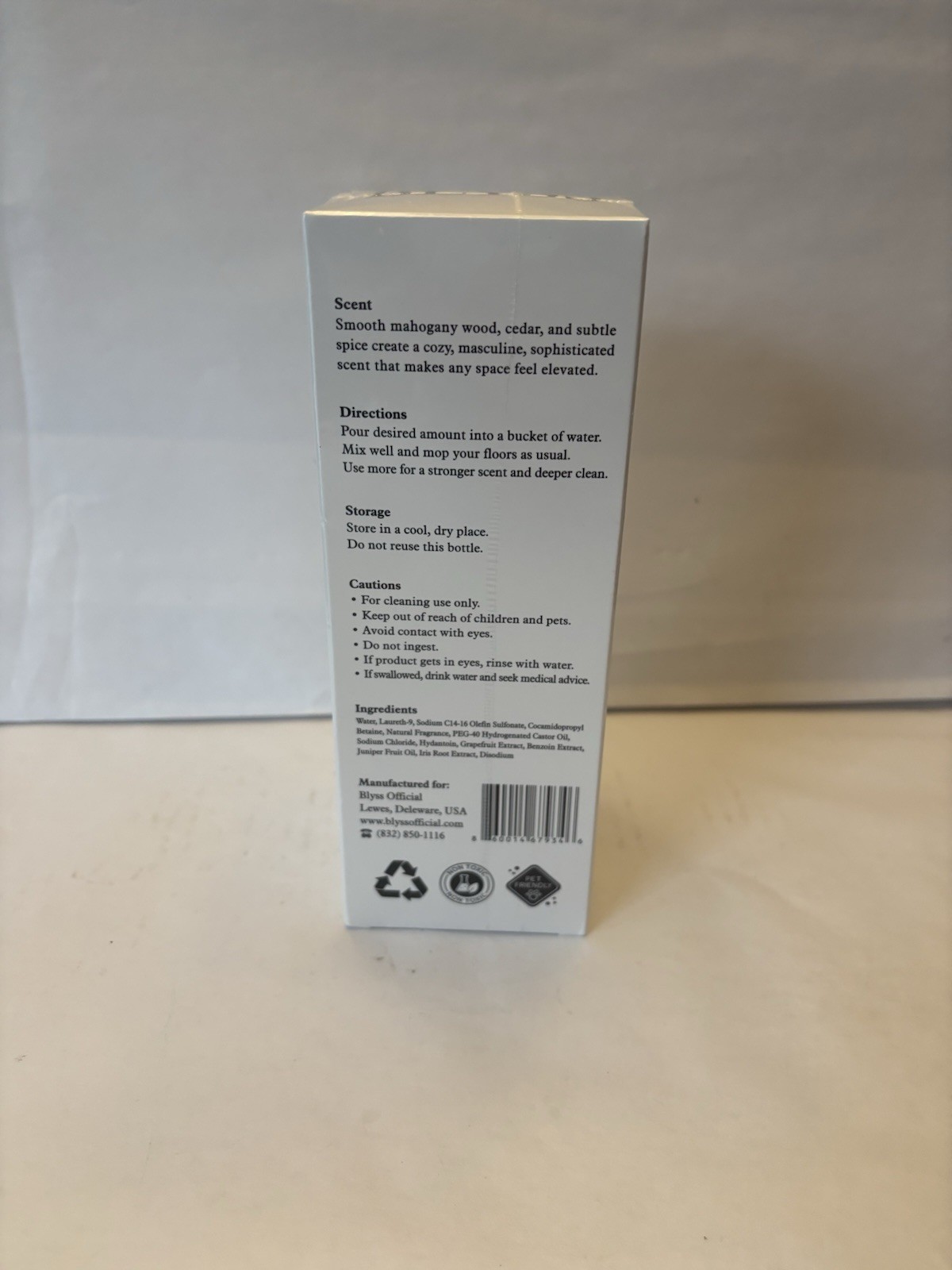 Blyss Mop Soap Cleaning Concentrate Imported Mahogany 16.9fl oz Exp 2/2029 NEW