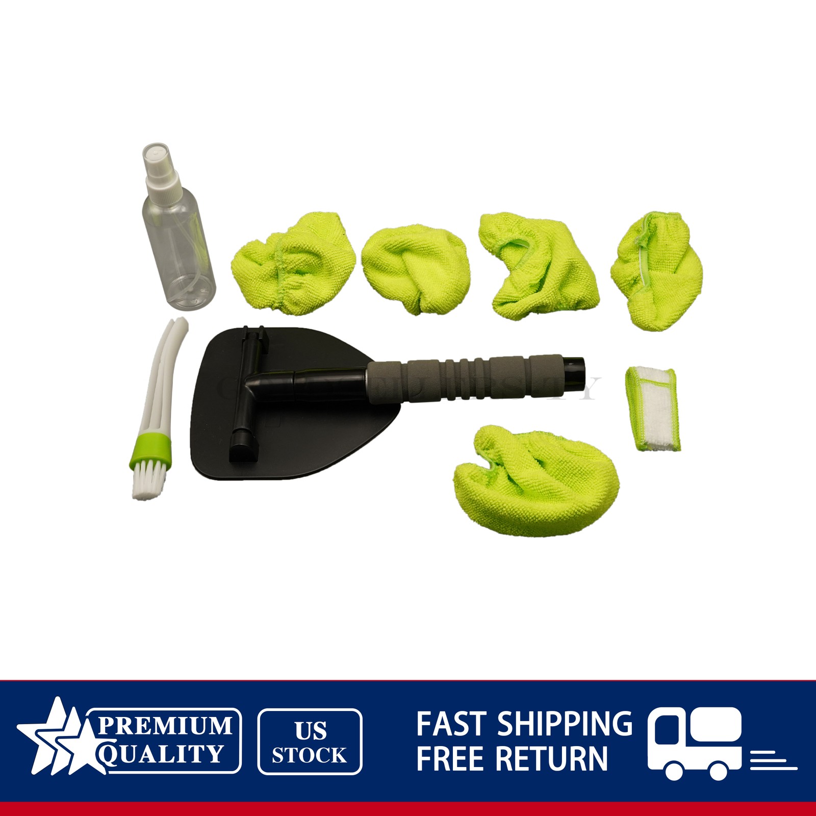Windshield Cleaning Tool Kit Wiper Cleaner Brush Pad Extendable Car Window Glass