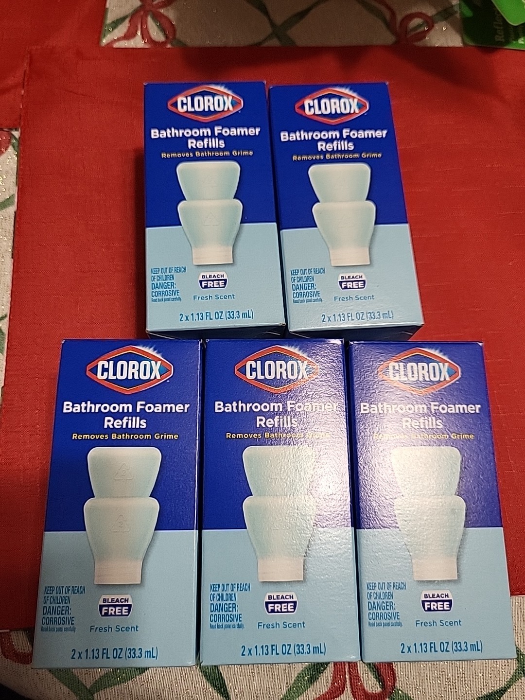 Lot of 5 Clorox Fresh Scent Spray Bathroom Foamer Refills 2 In Each Box New!