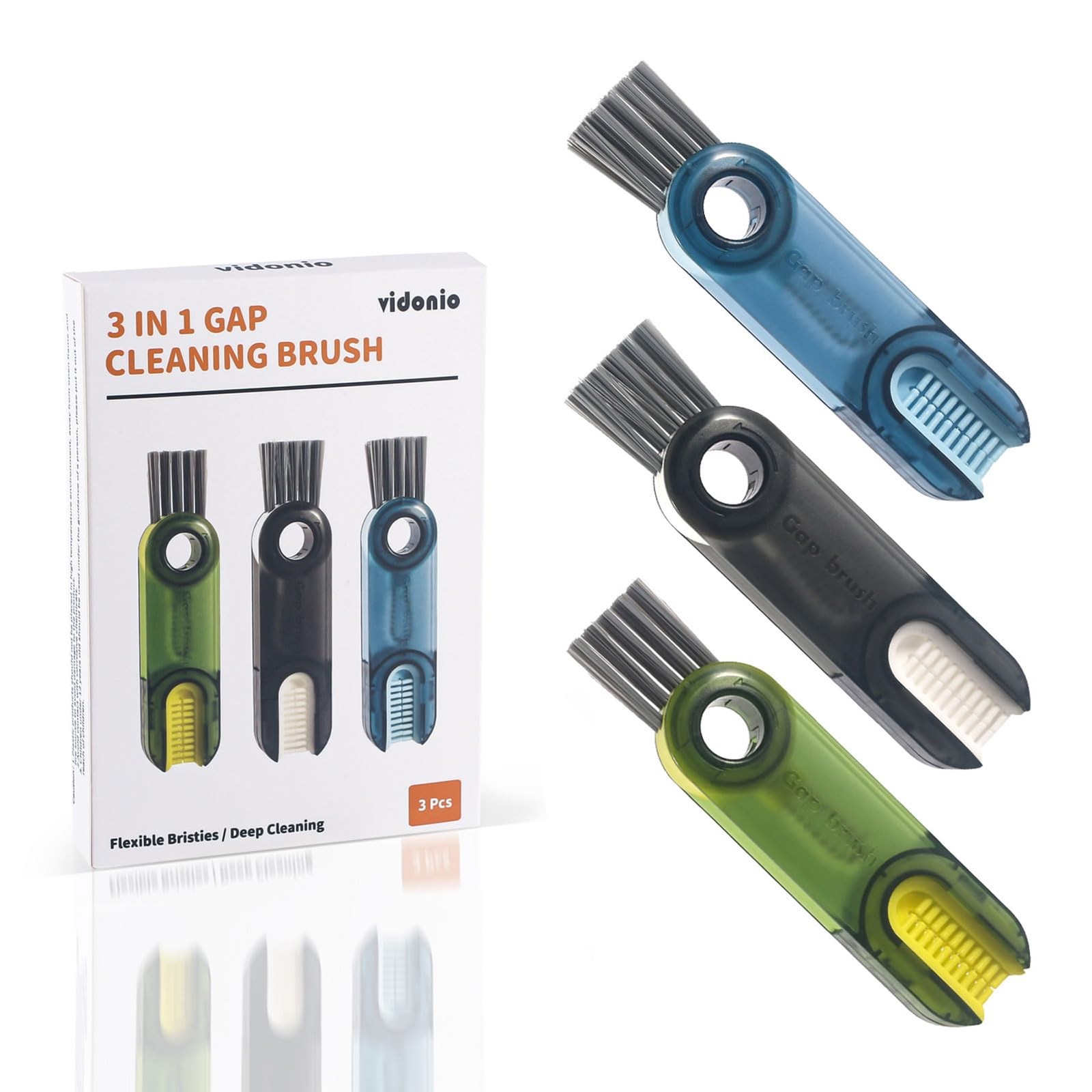 3 in 1 Cup Lid Gap Cleaning Brush Set, Multifunctional Insulation Bottle Clea…