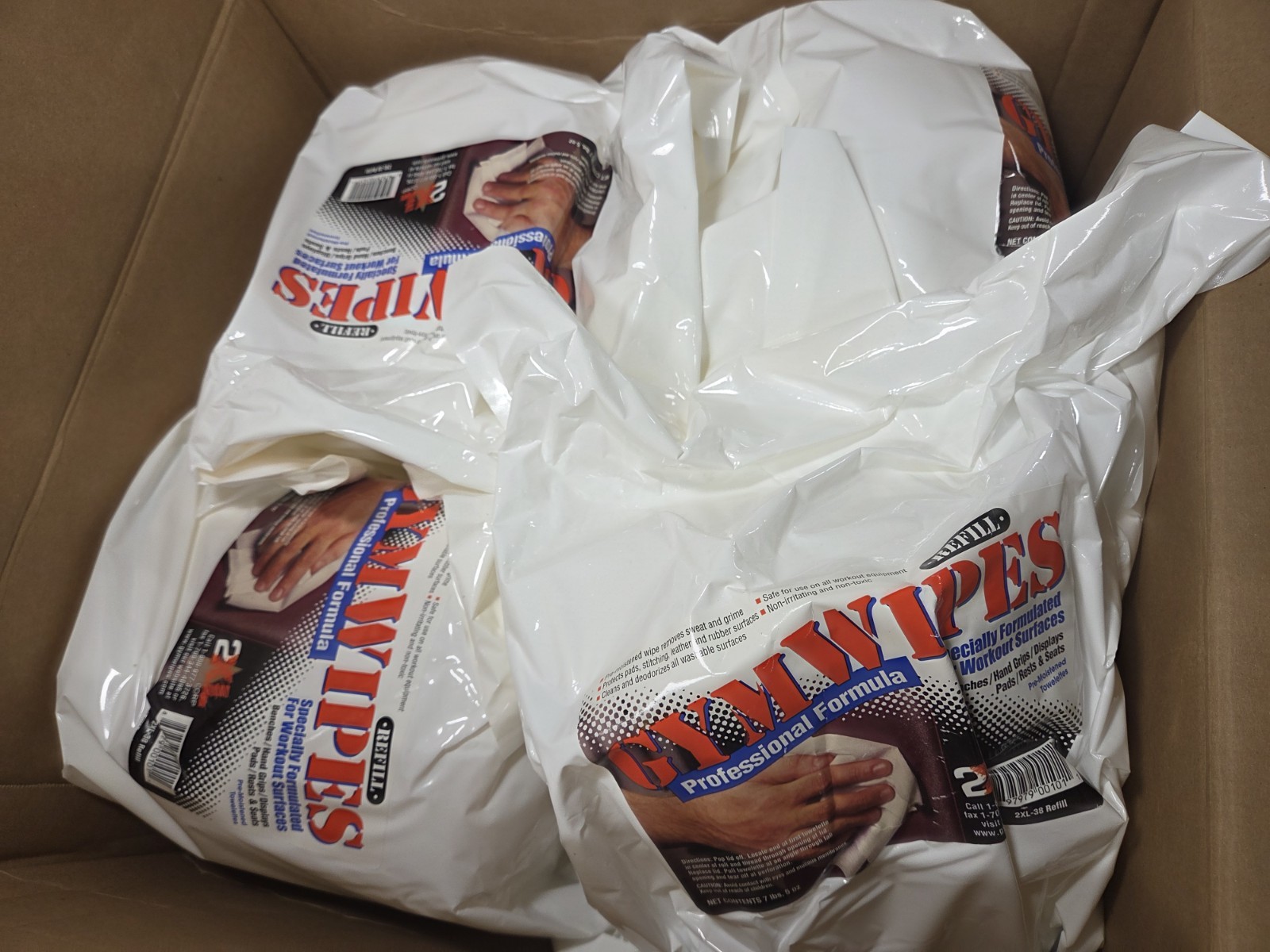 2XL 2XL38 Gym Wipes,8 in x 6 in,700 ct,PK4 60JT99
