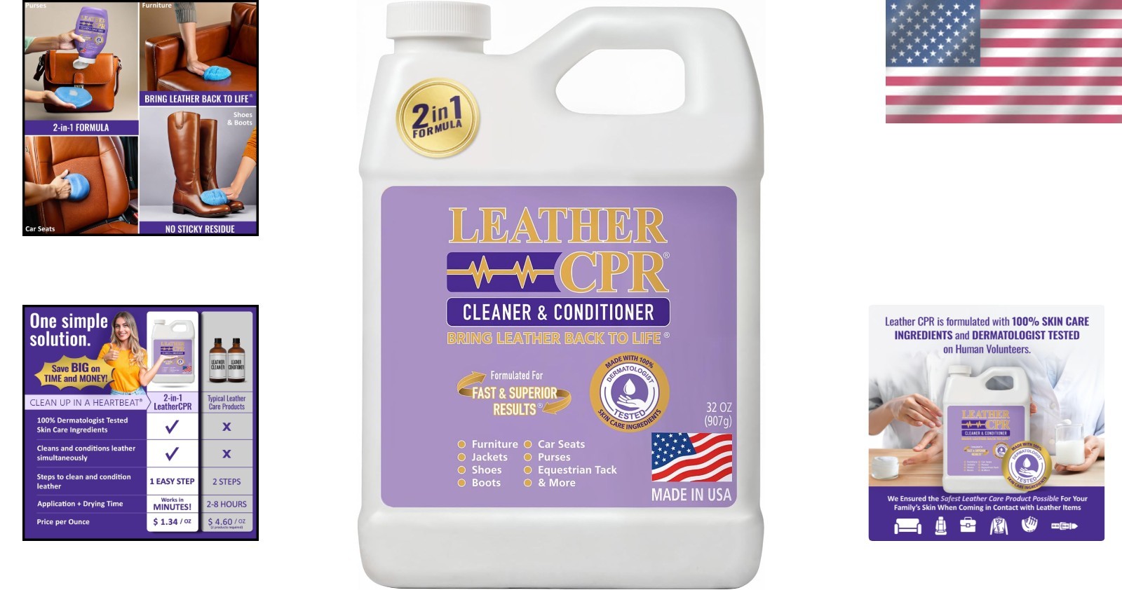 Leather Care Cream – Cleans & Conditions Furniture, Handbags