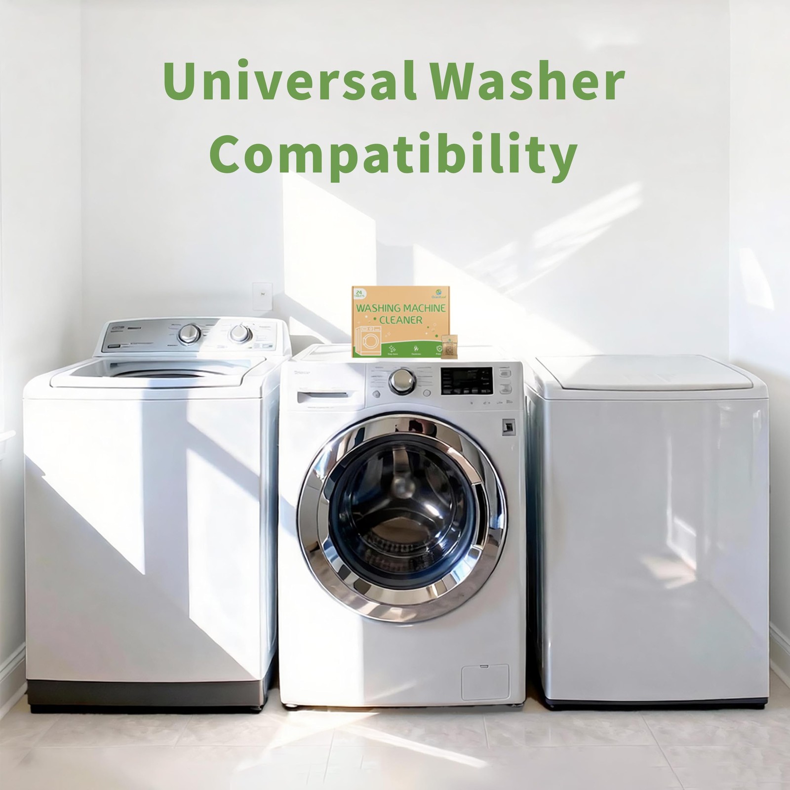 24 PCS Washing Machine Cleaner Tablets HE Front Top Load Washer Odor Remover