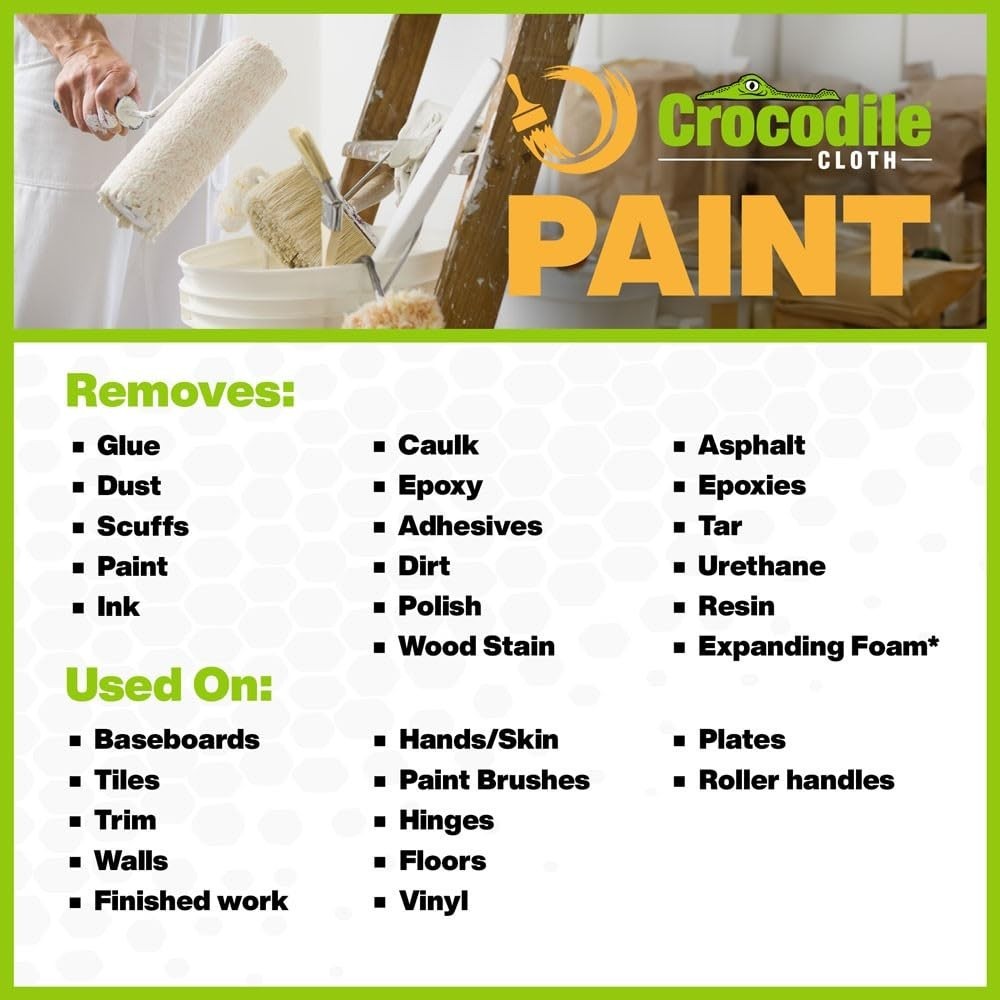 Heavy-Duty Paint Cleaning Wipes 100 Count – 15″ x 10″ for Paint Prep & Cleanup,