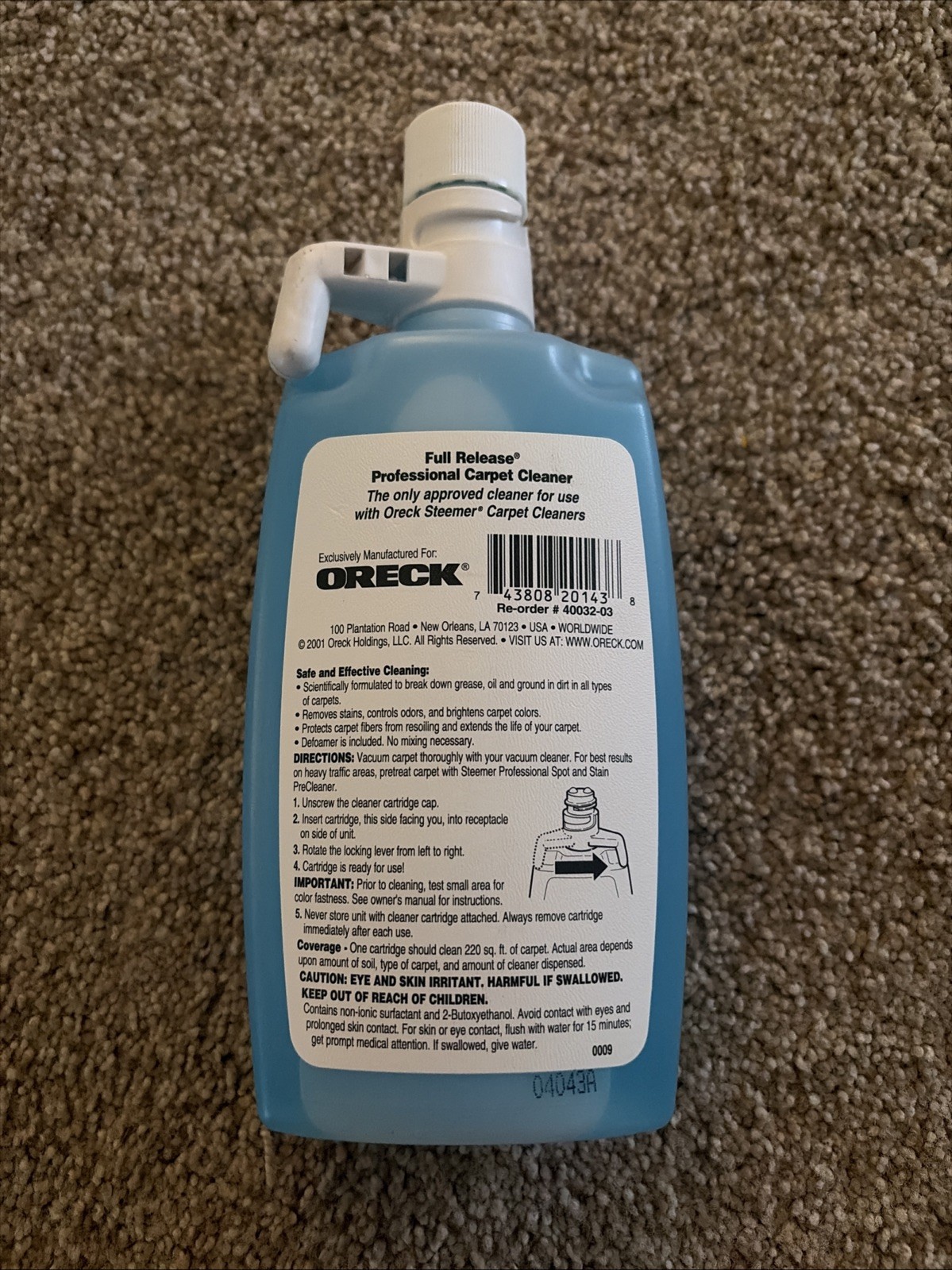 Oreck Professional Full Release Carpet & Hard Floor Cleaner 15oz NEW