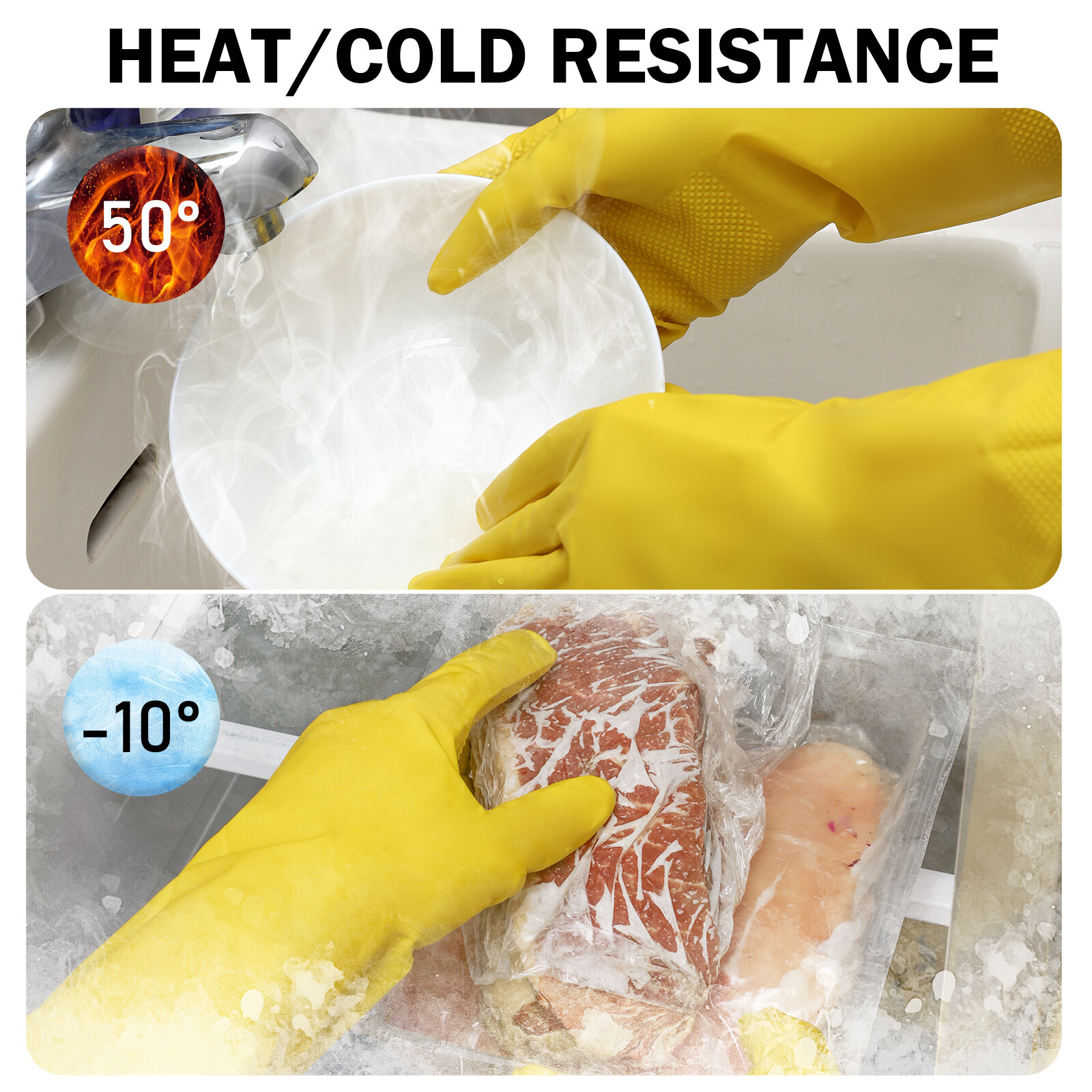 10 Pair Diswashing Gloves S M L XL Reusable Cleaning Gloves Latex Rubber Gloves